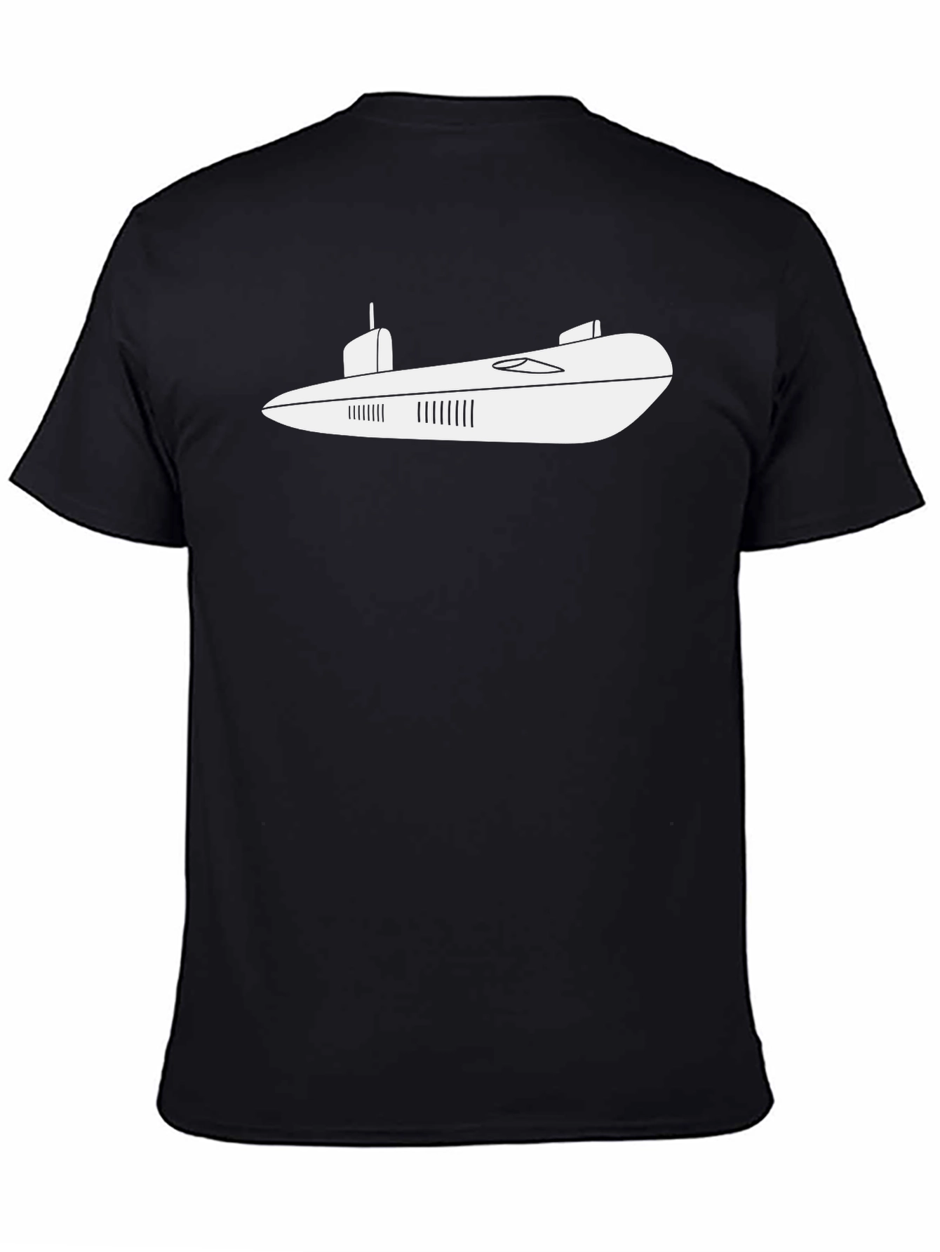 Cool Submarine Graphic Tee - Black Cotton T-Shirt