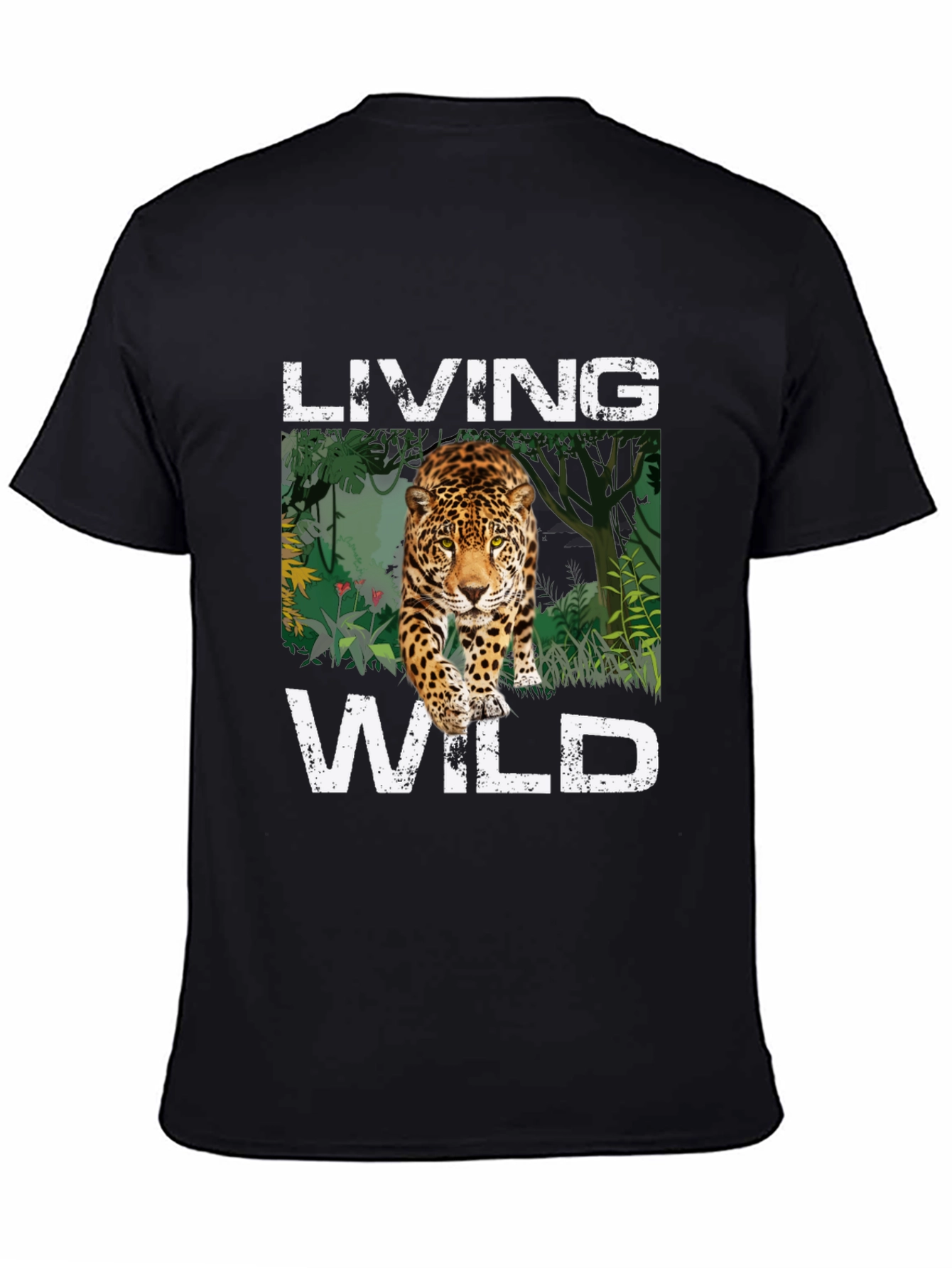 Living Wild Jaguar Graphic Tee - Black