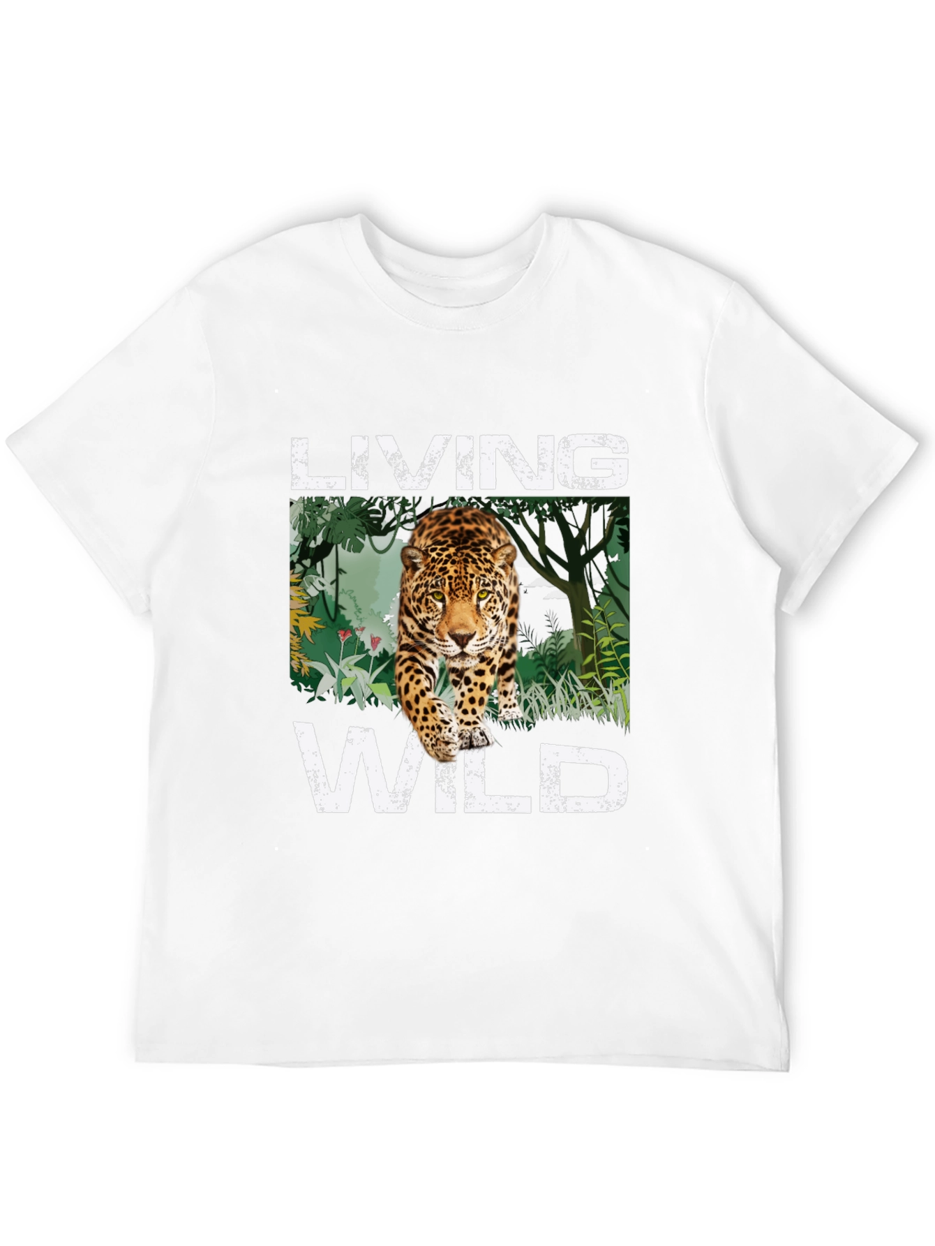 Living Wild Jaguar Graphic Tee - Black