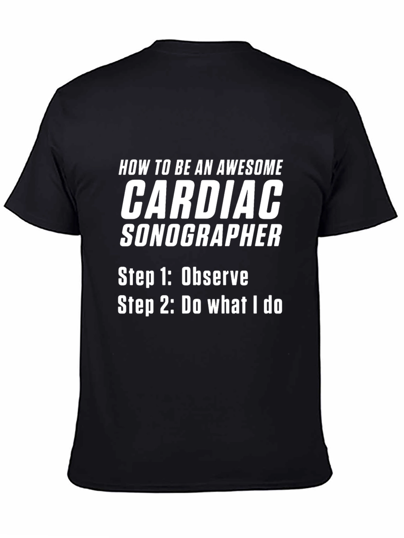 Awesome Cardiac Sonographer Black T-Shirt
