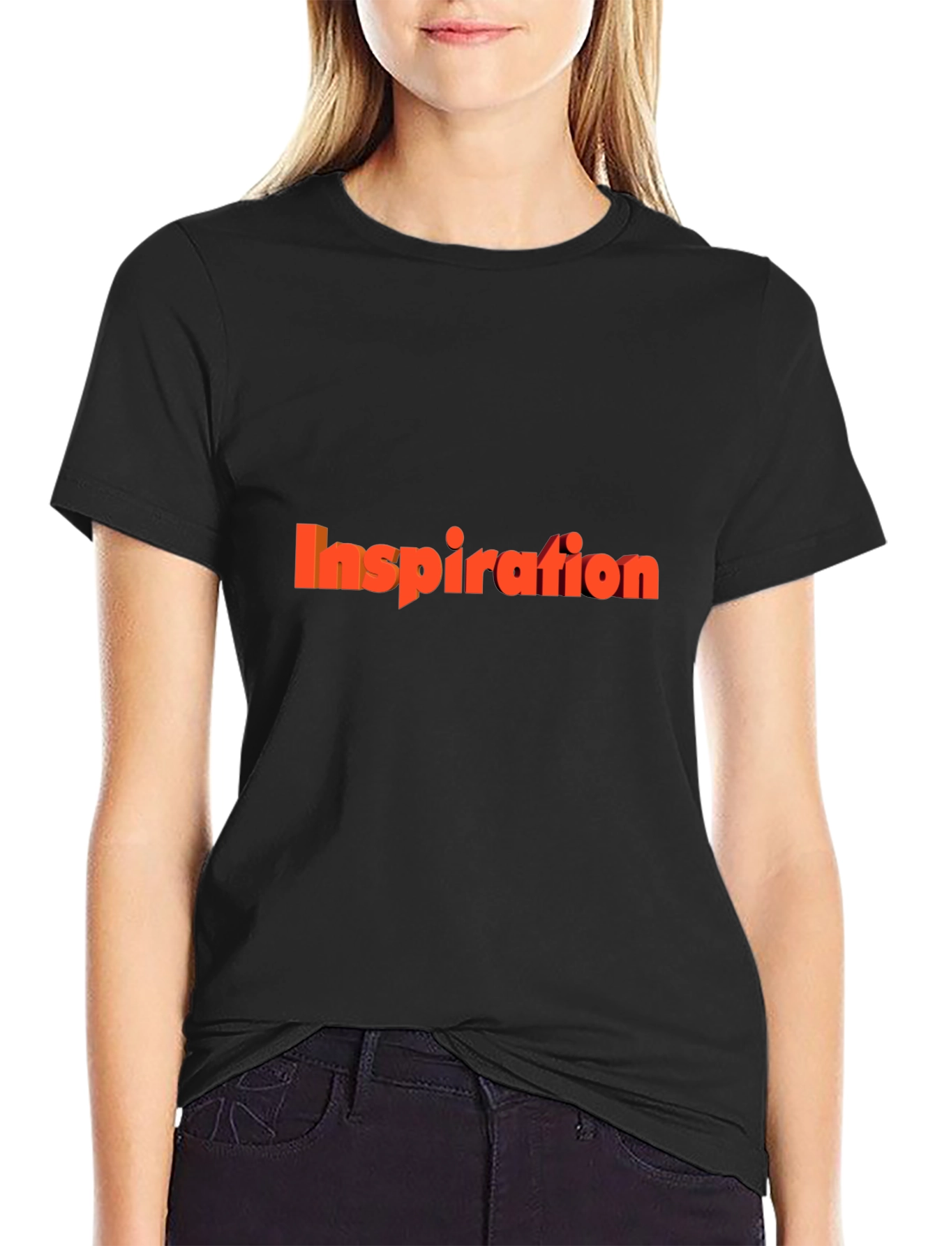 Inspiration Graphic Tee - Black Cotton T-Shirt