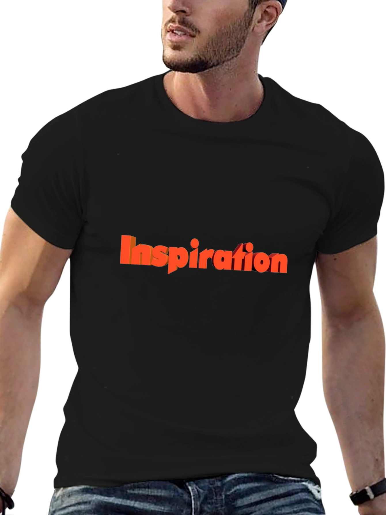 Inspiration Graphic Tee - Black Cotton T-Shirt