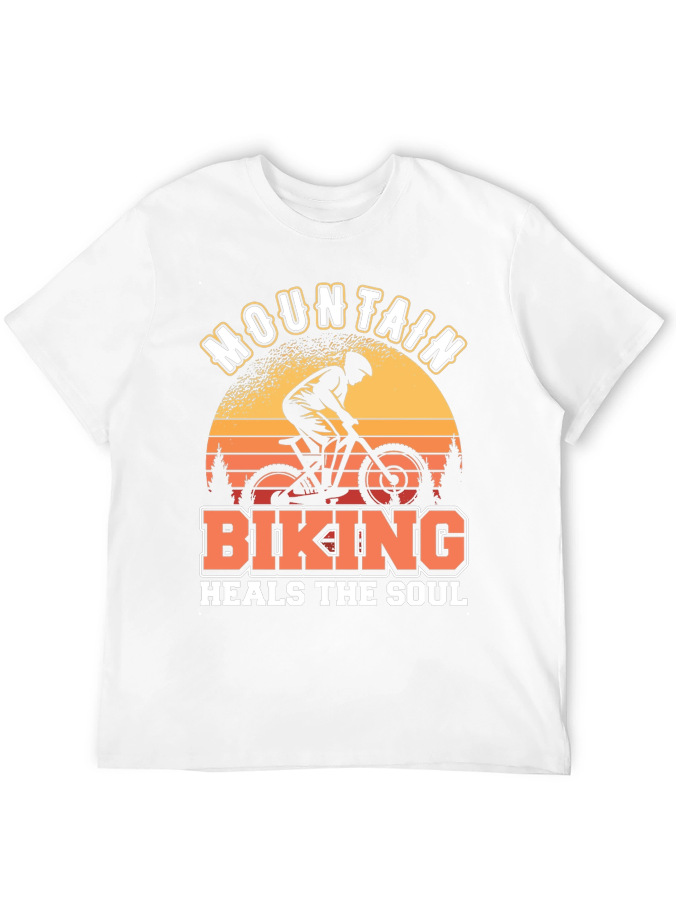 Mountain Biking Heals the Soul Black T-Shirt