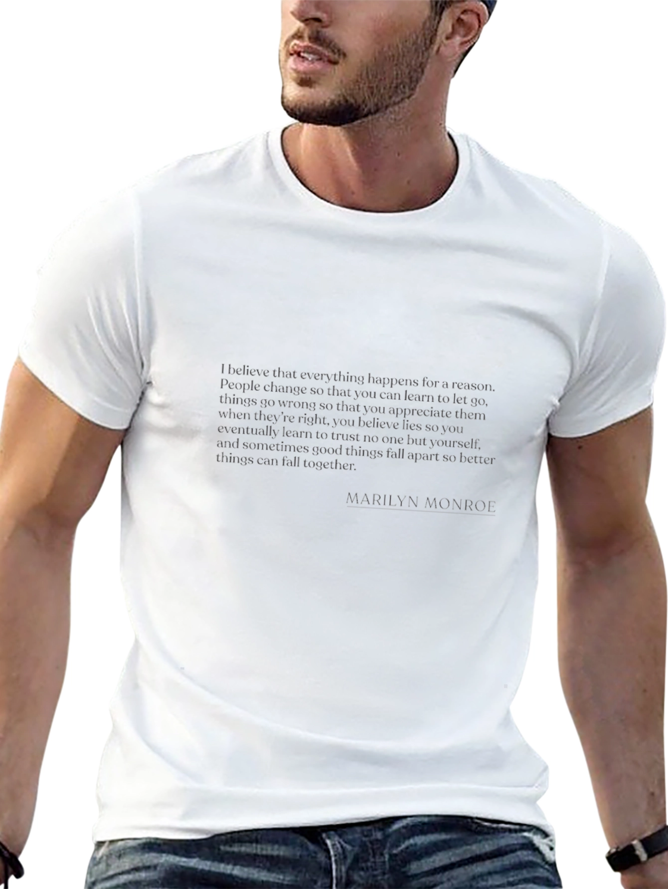 Marilyn Monroe Quote Black T-Shirt