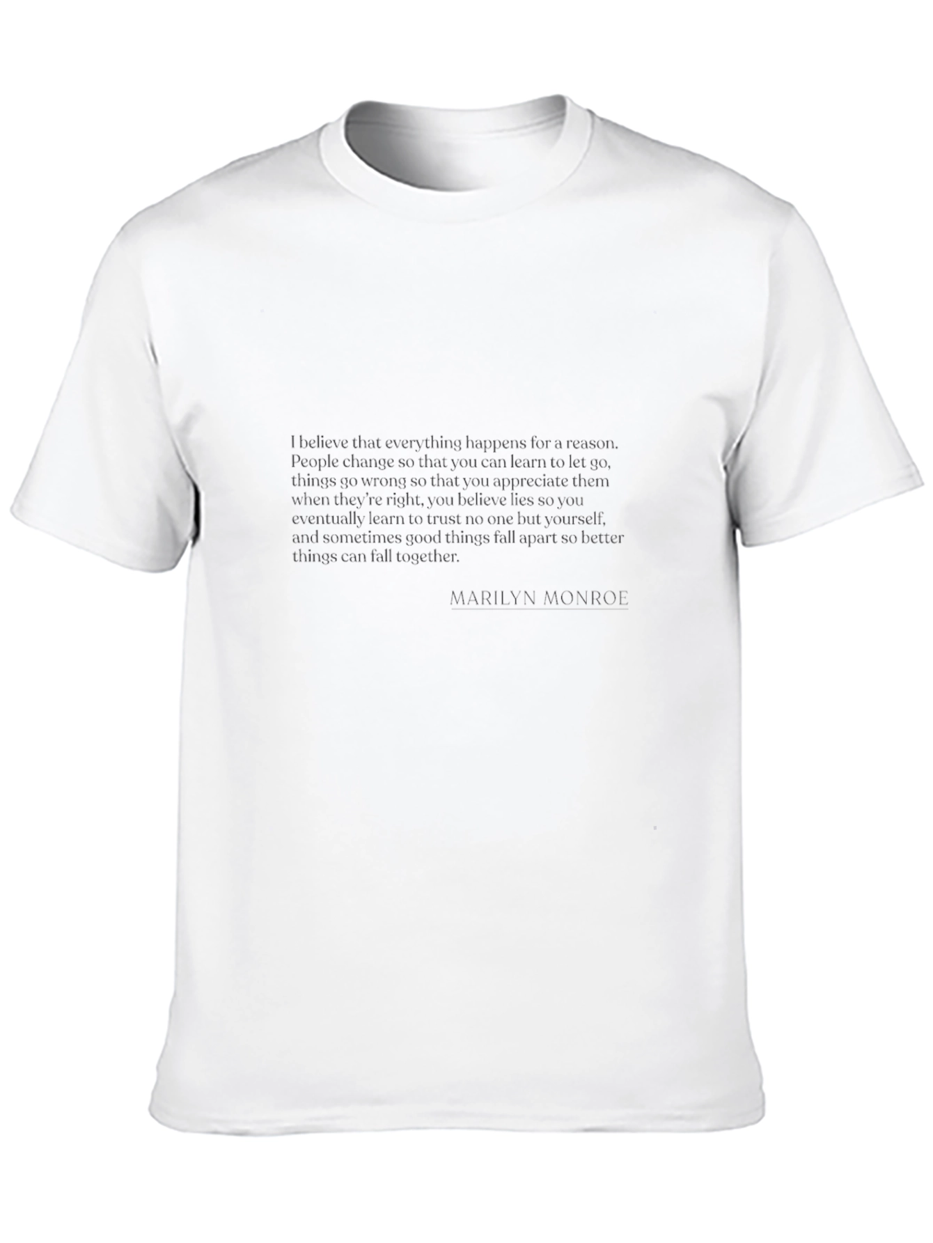 Marilyn Monroe Quote Black T-Shirt
