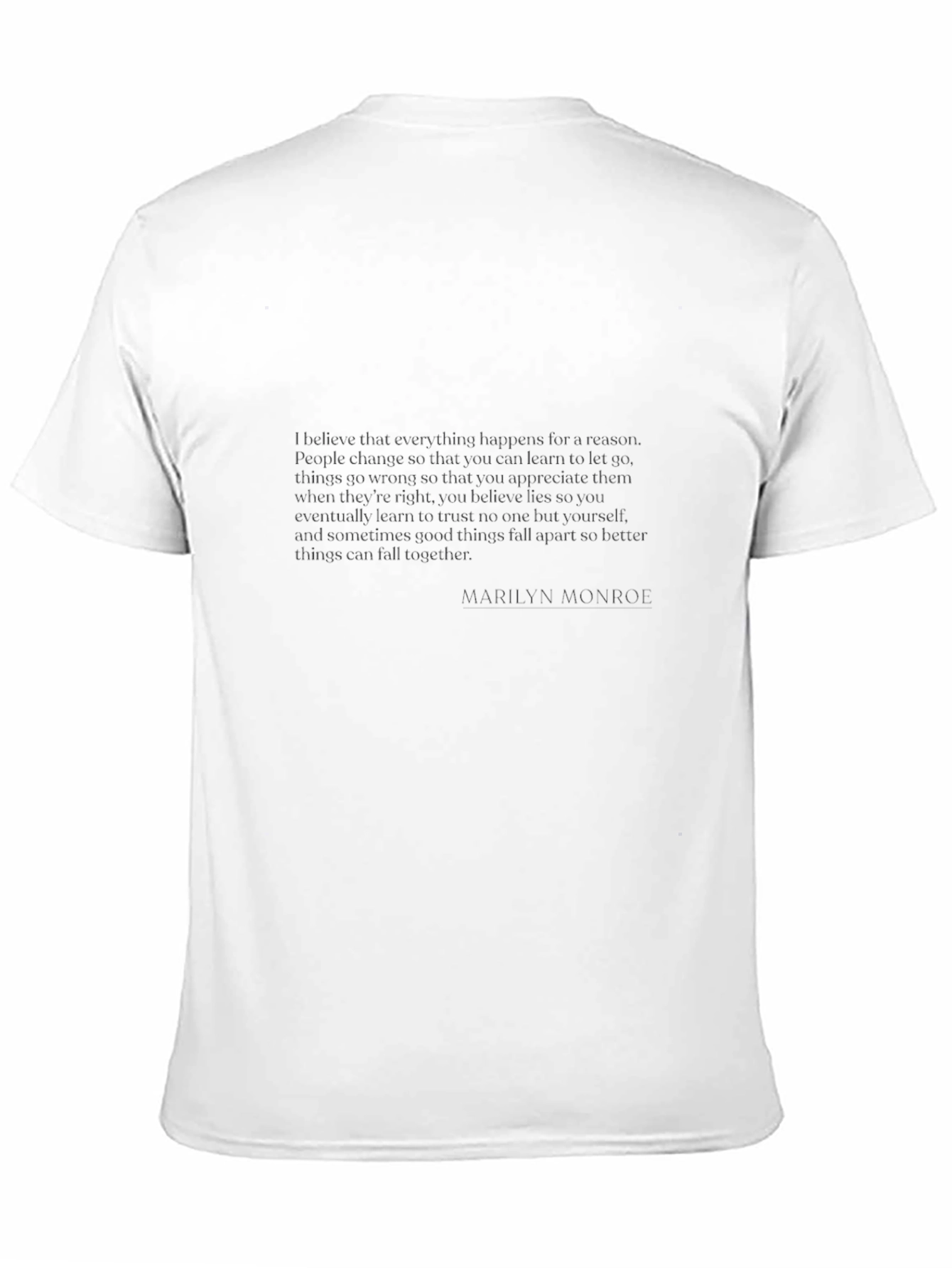 Marilyn Monroe Quote Black T-Shirt