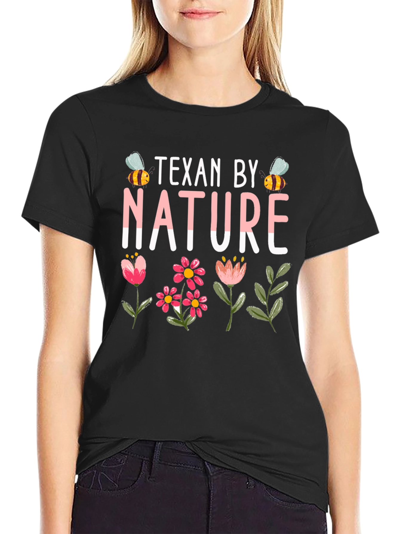 Texan By Nature Floral Graphic Tee