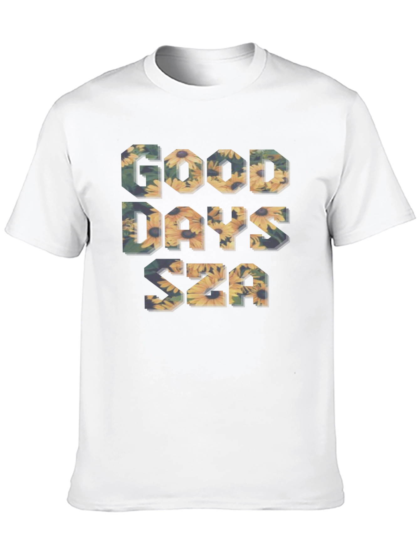 Good Days SZA Floral Graphic Black T-Shirt
