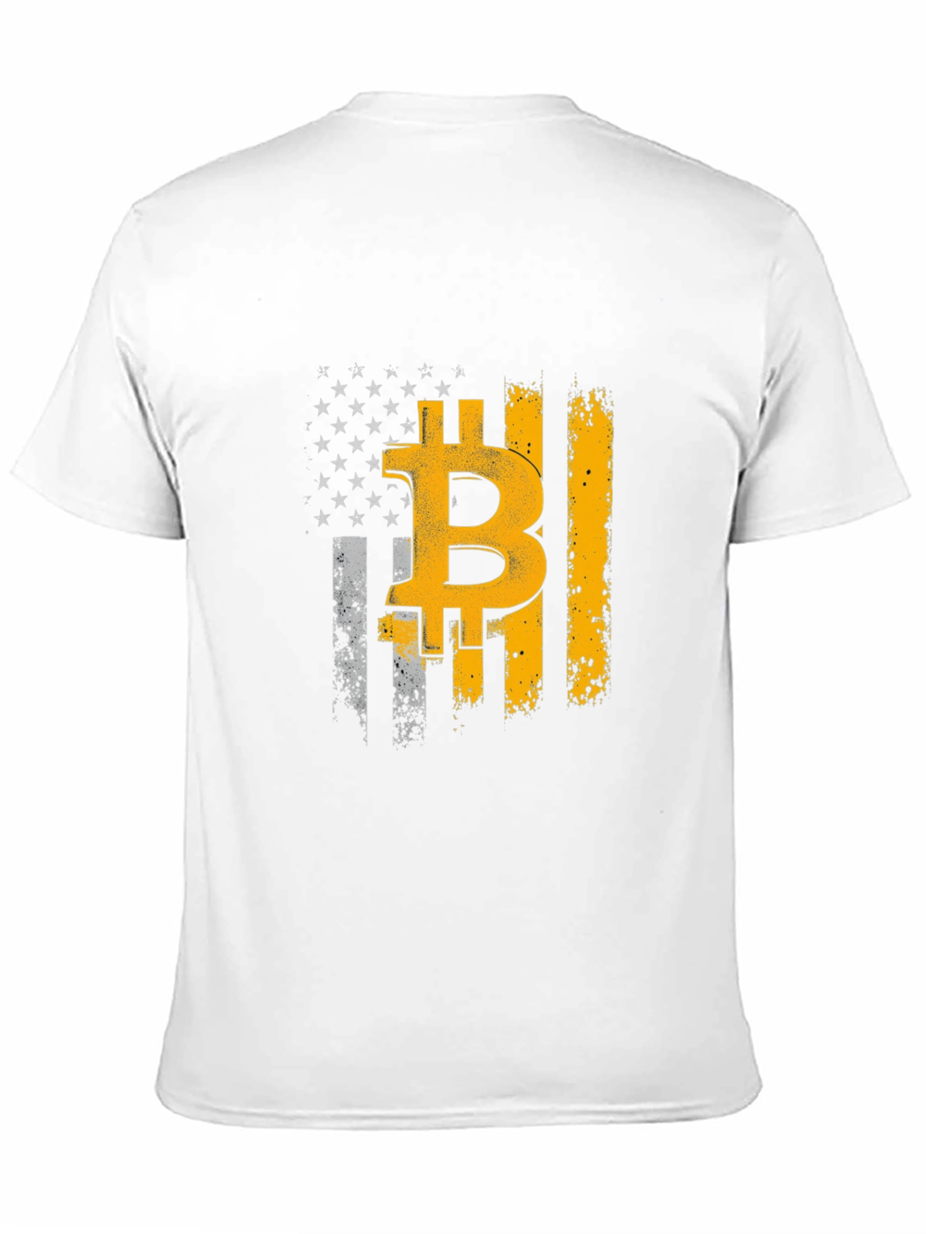 Bitcoin Flag Graphic Tee - Crypto Enthusiast Shirt