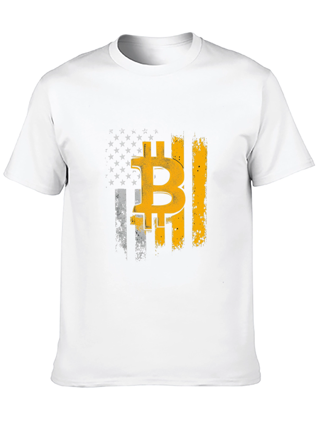 Bitcoin Flag Graphic Tee - Crypto Enthusiast Shirt