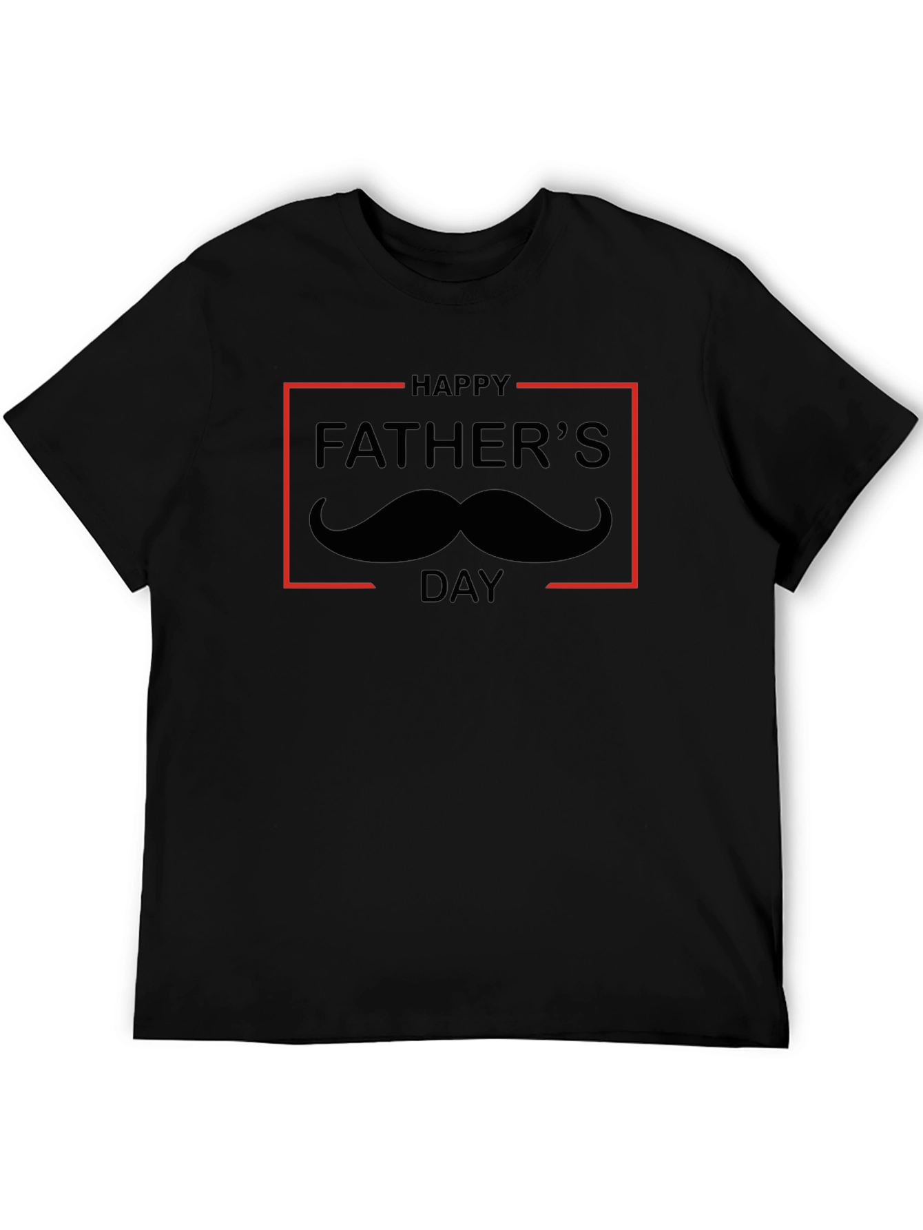 Happy Fathers Day T-Shirt with Mustache Design