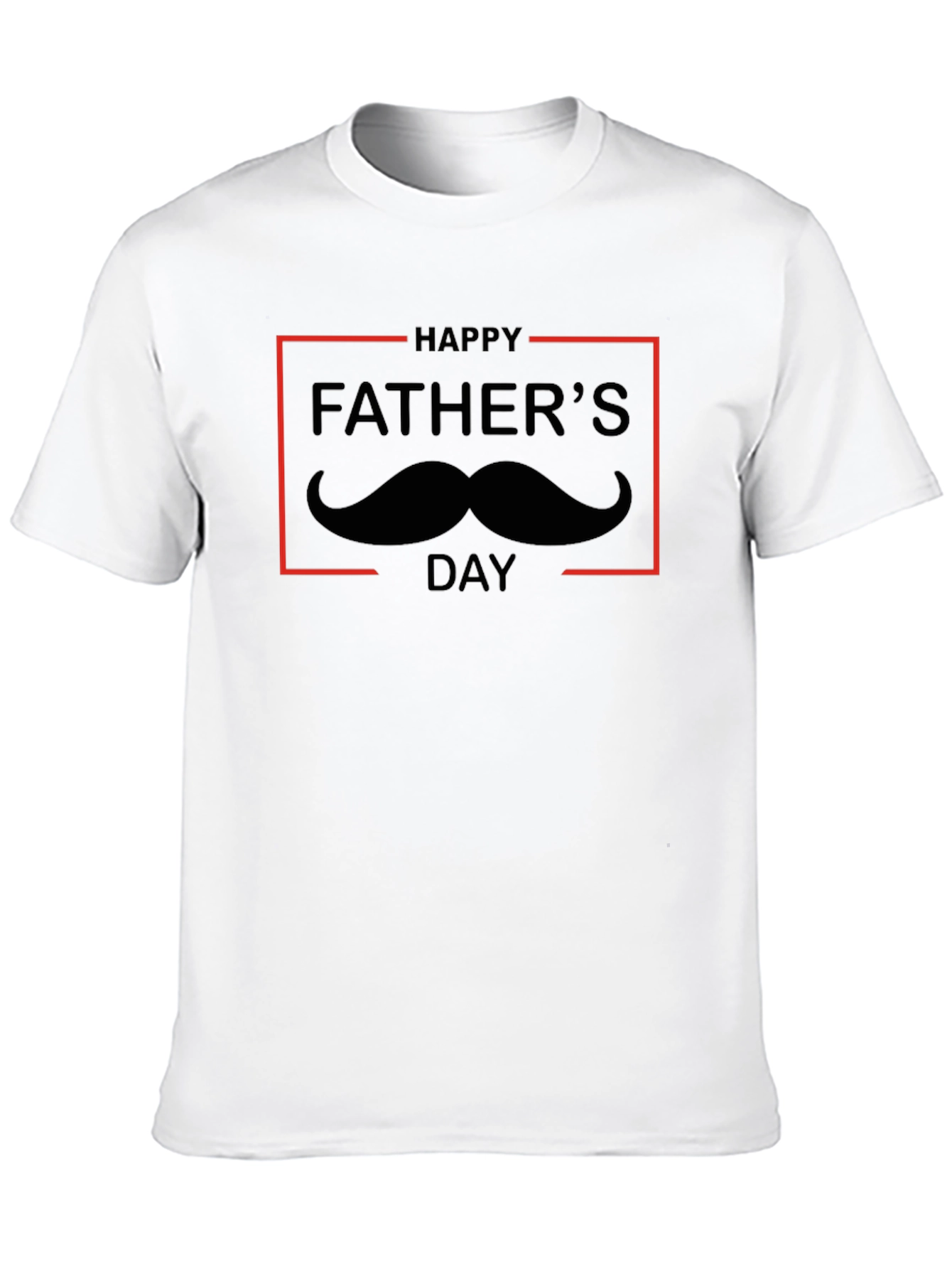 Happy Fathers Day T-Shirt with Mustache Design