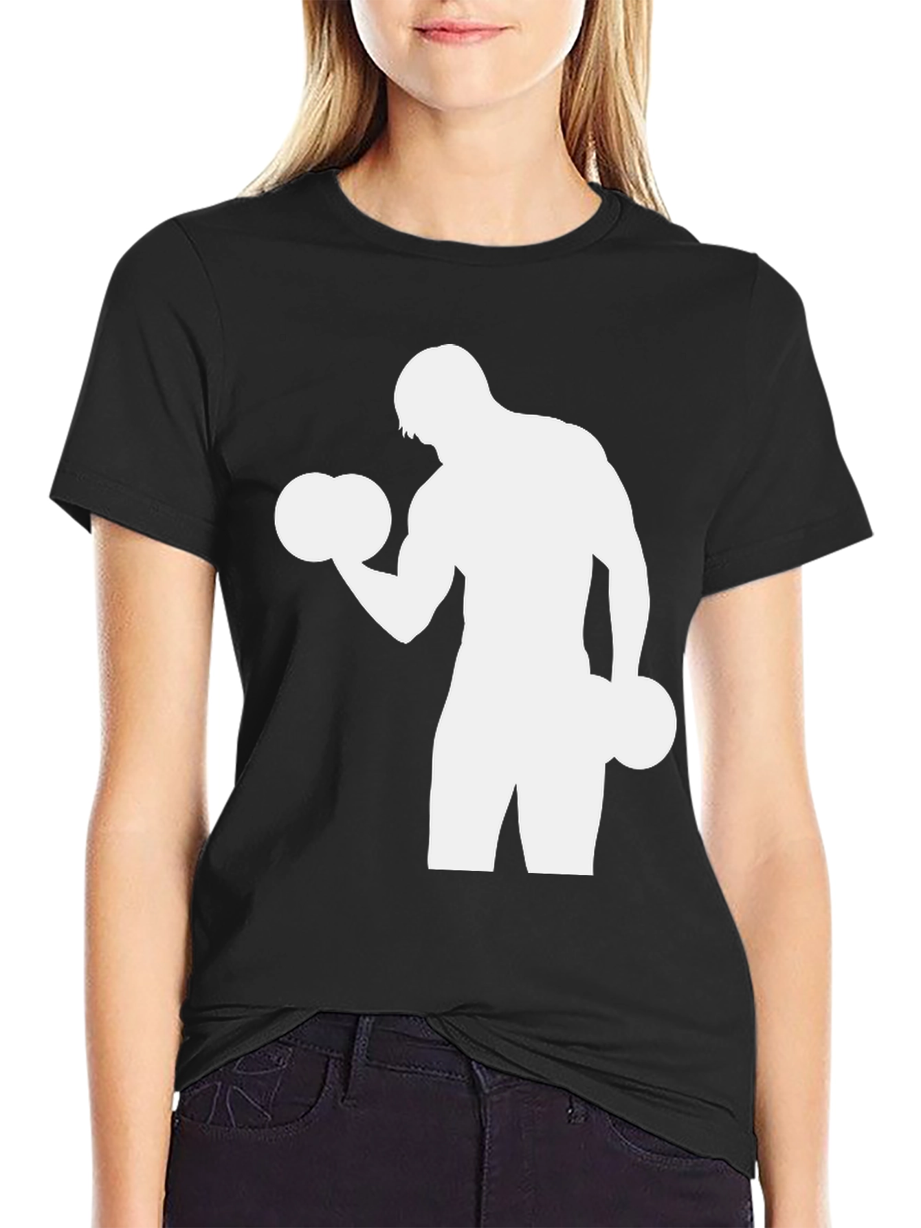 Gym T-Shirt: Fitness Workout Silhouette