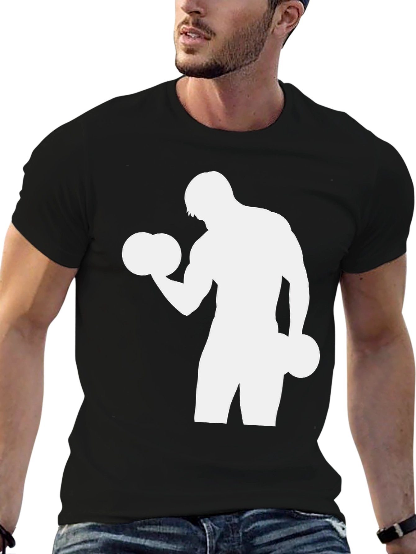 Gym T-Shirt: Fitness Workout Silhouette