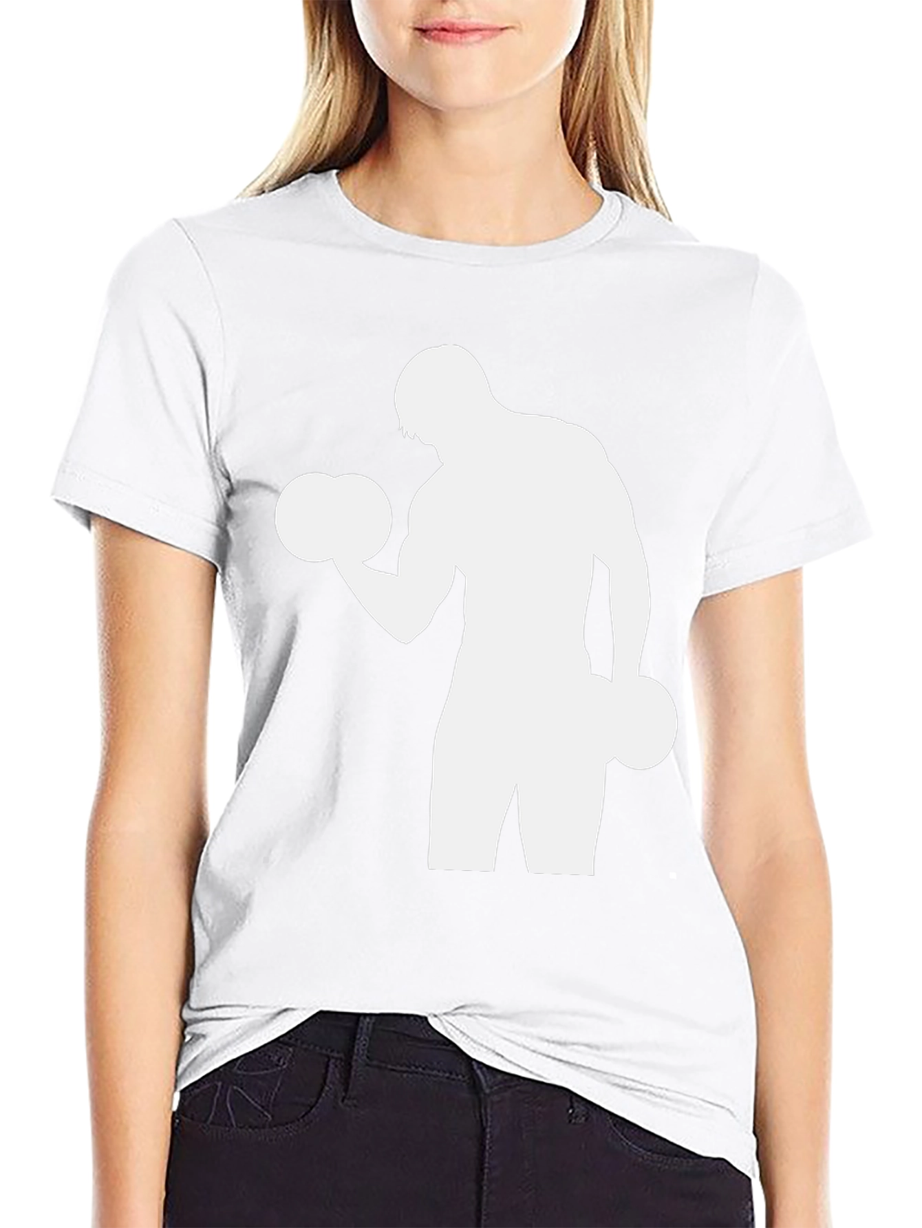 Gym T-Shirt: Fitness Workout Silhouette