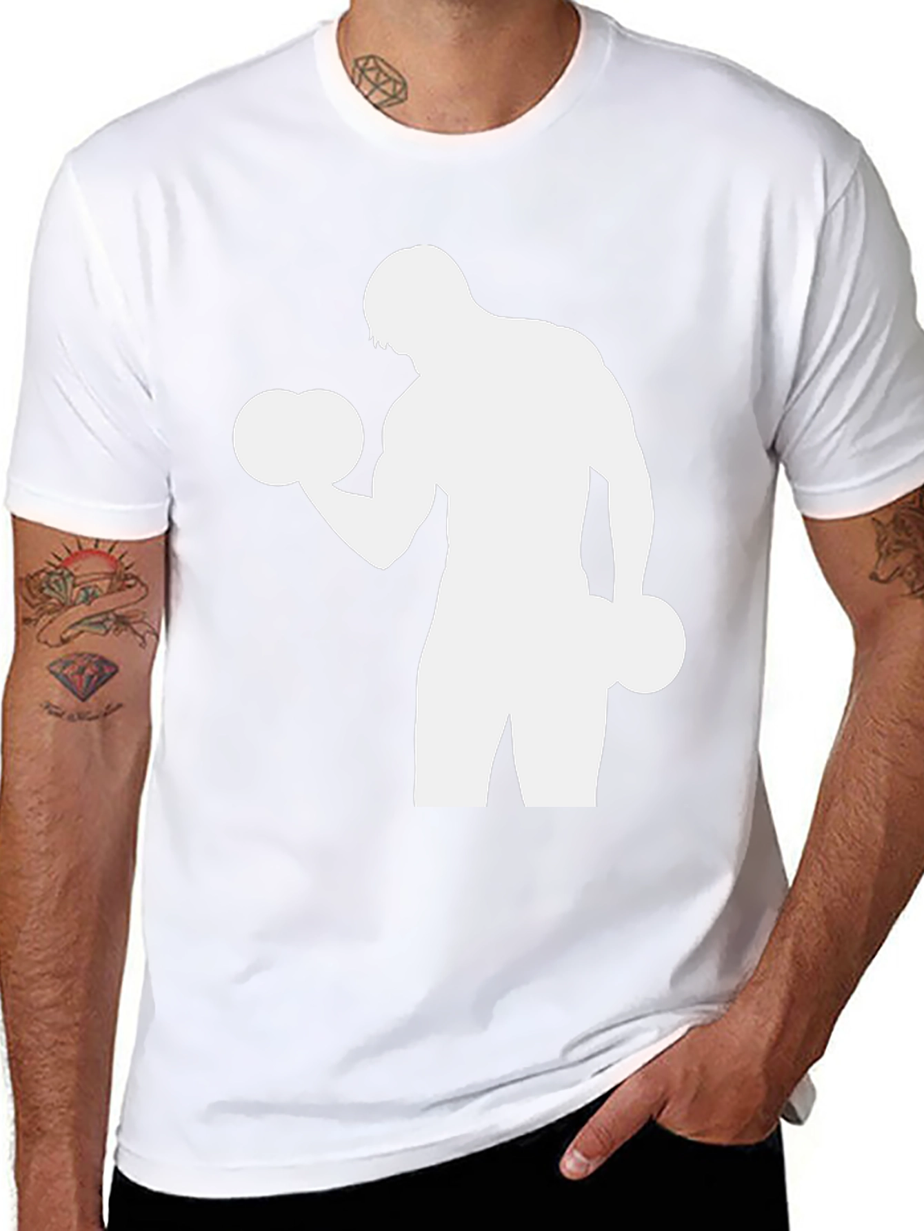 Gym T-Shirt: Fitness Workout Silhouette