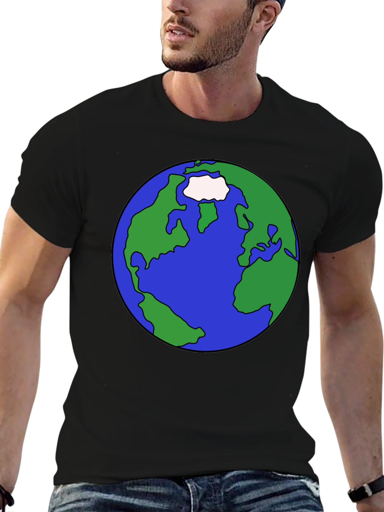 Earth Graphic Tee - Global Awareness Black T-Shirt