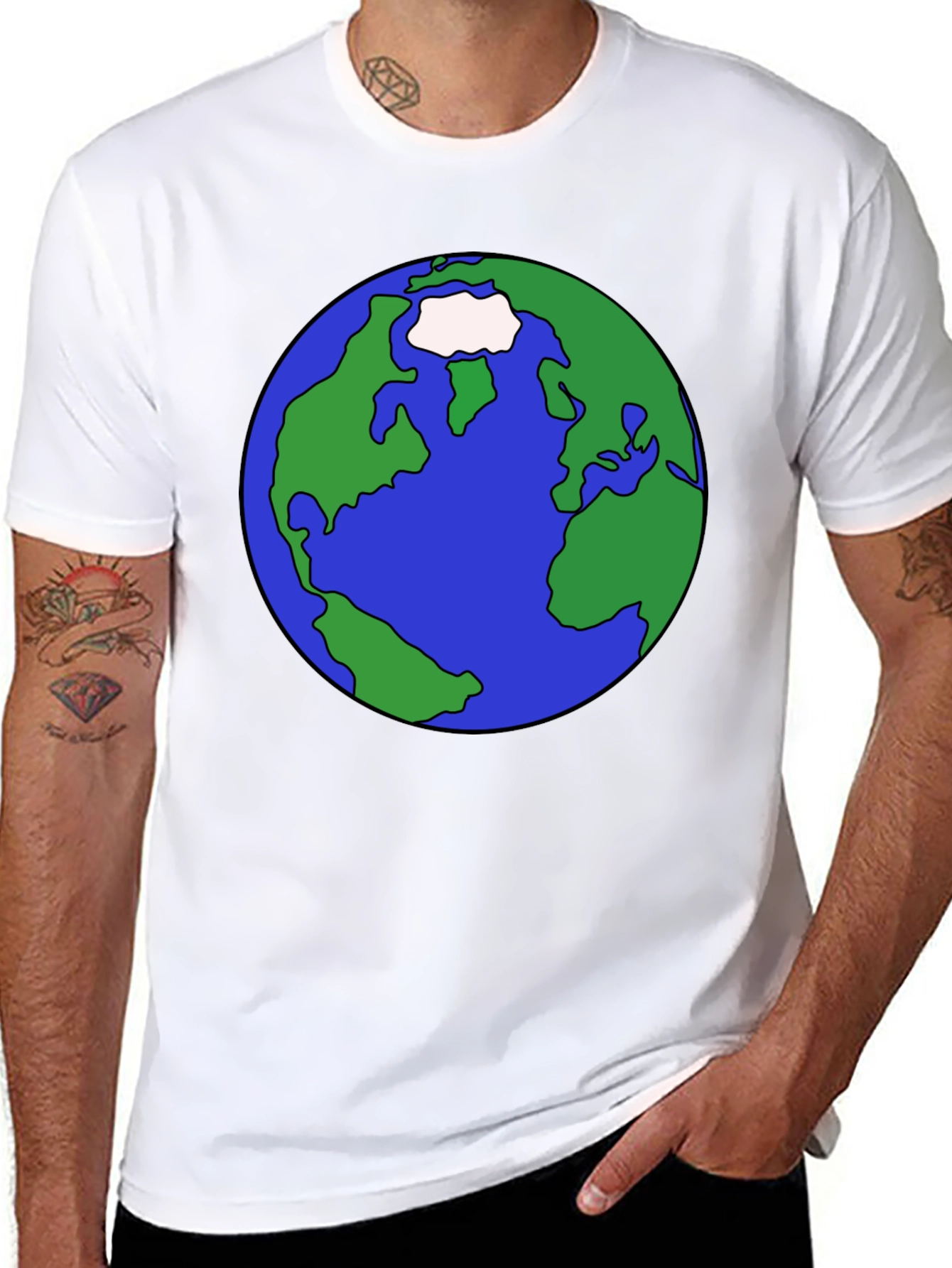 Earth Graphic Tee - Global Awareness Black T-Shirt