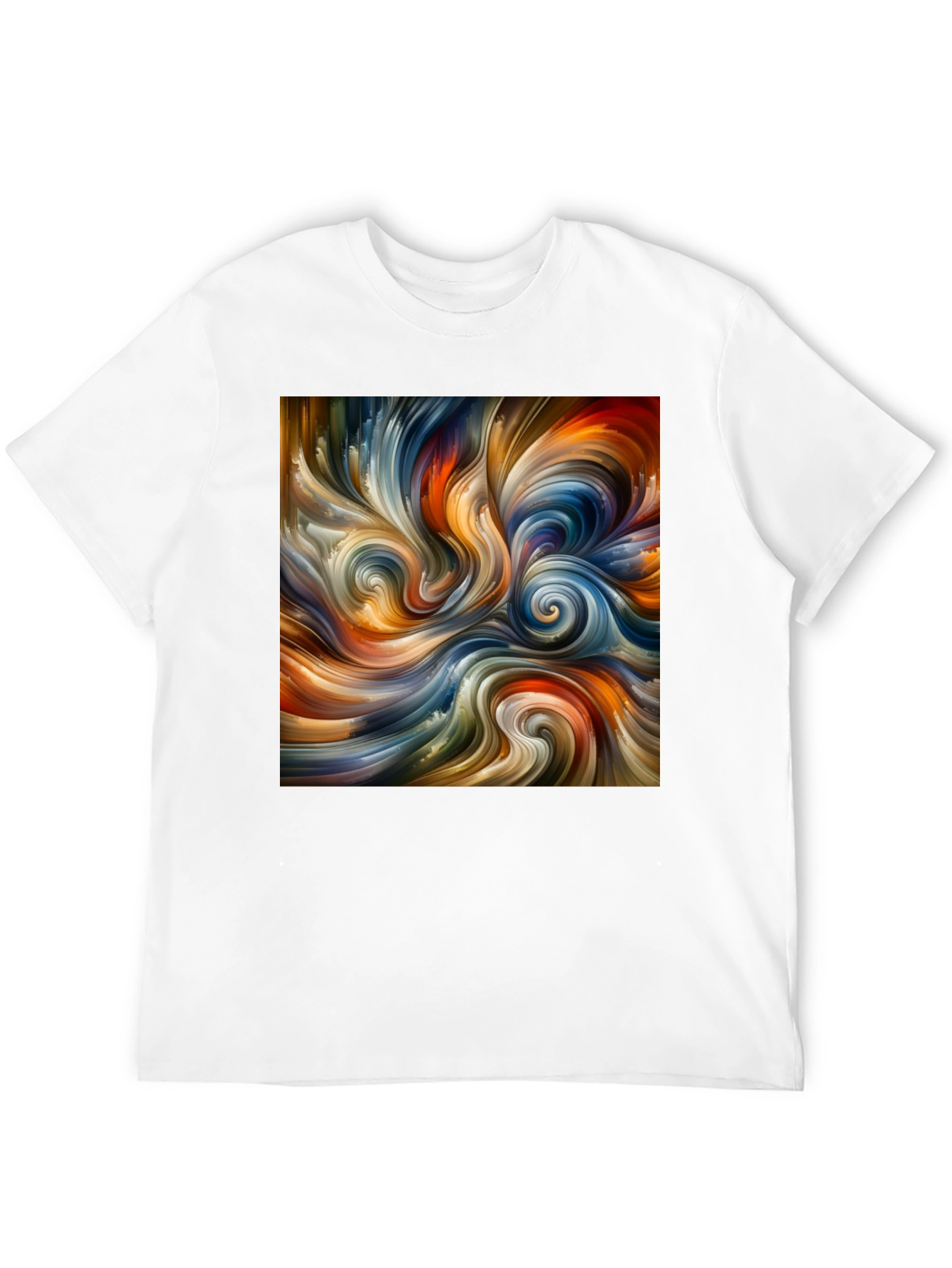 Abstract Swirl Art Black T-Shirt