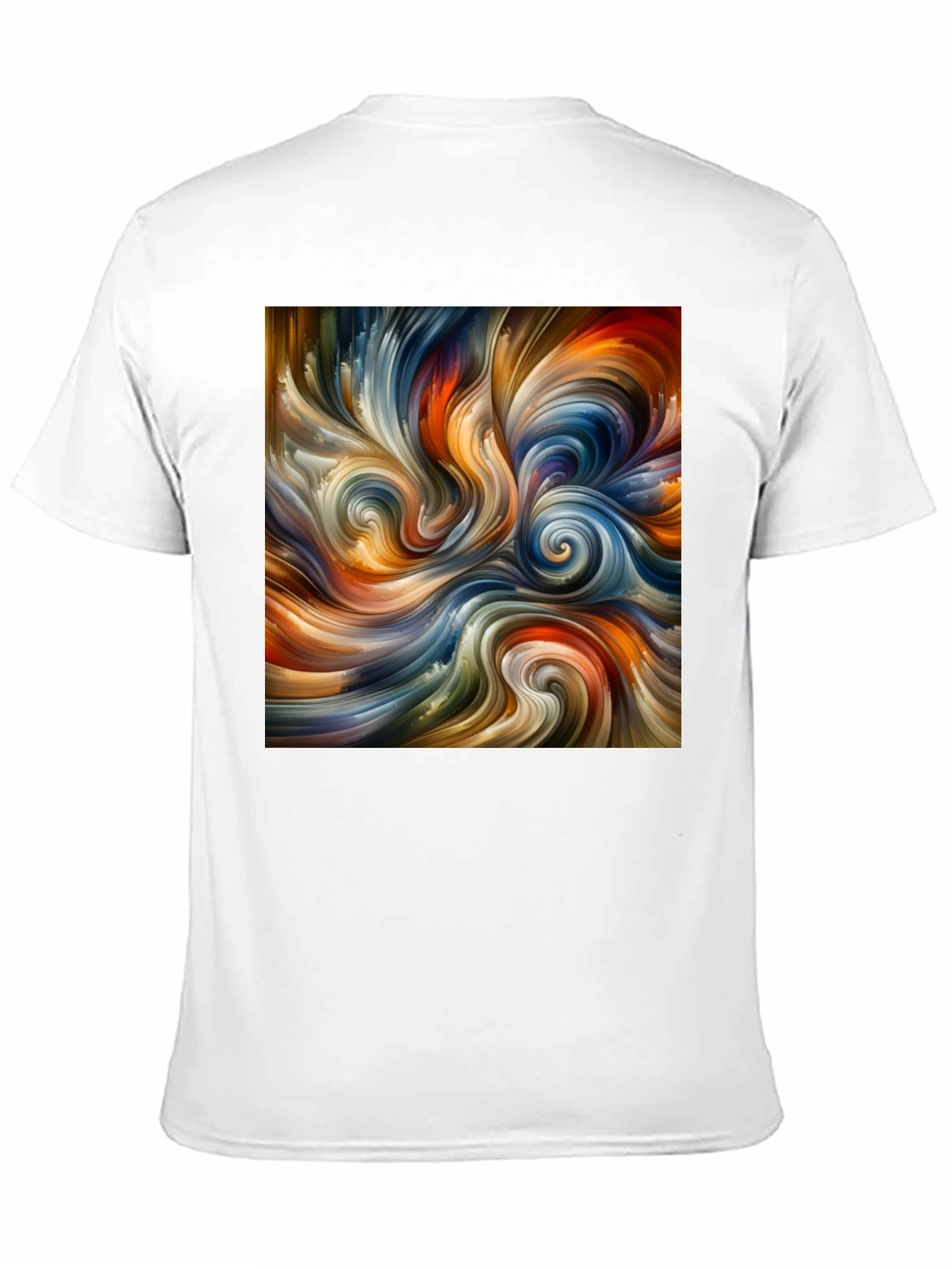 Abstract Swirl Art Black T-Shirt