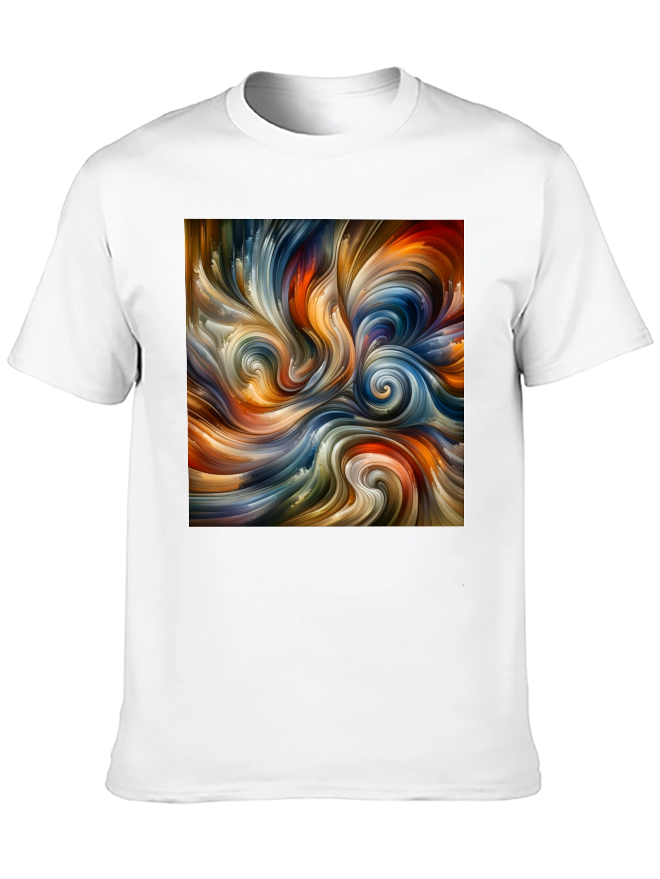 Abstract Swirl Art Black T-Shirt