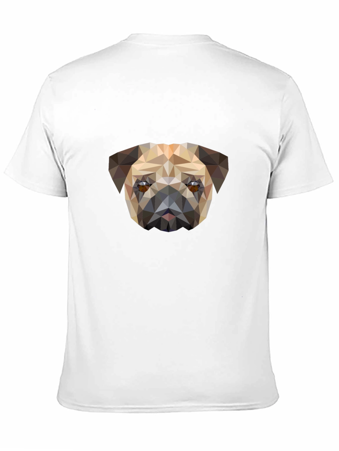 Geometric Pug Graphic Tee - Modern Style