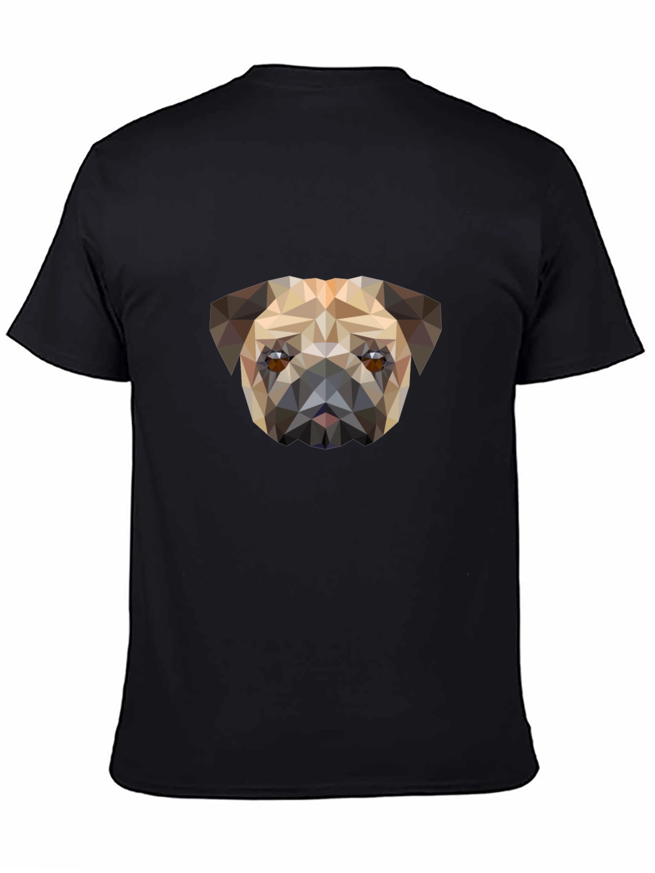 Geometric Pug Graphic Tee - Modern Style