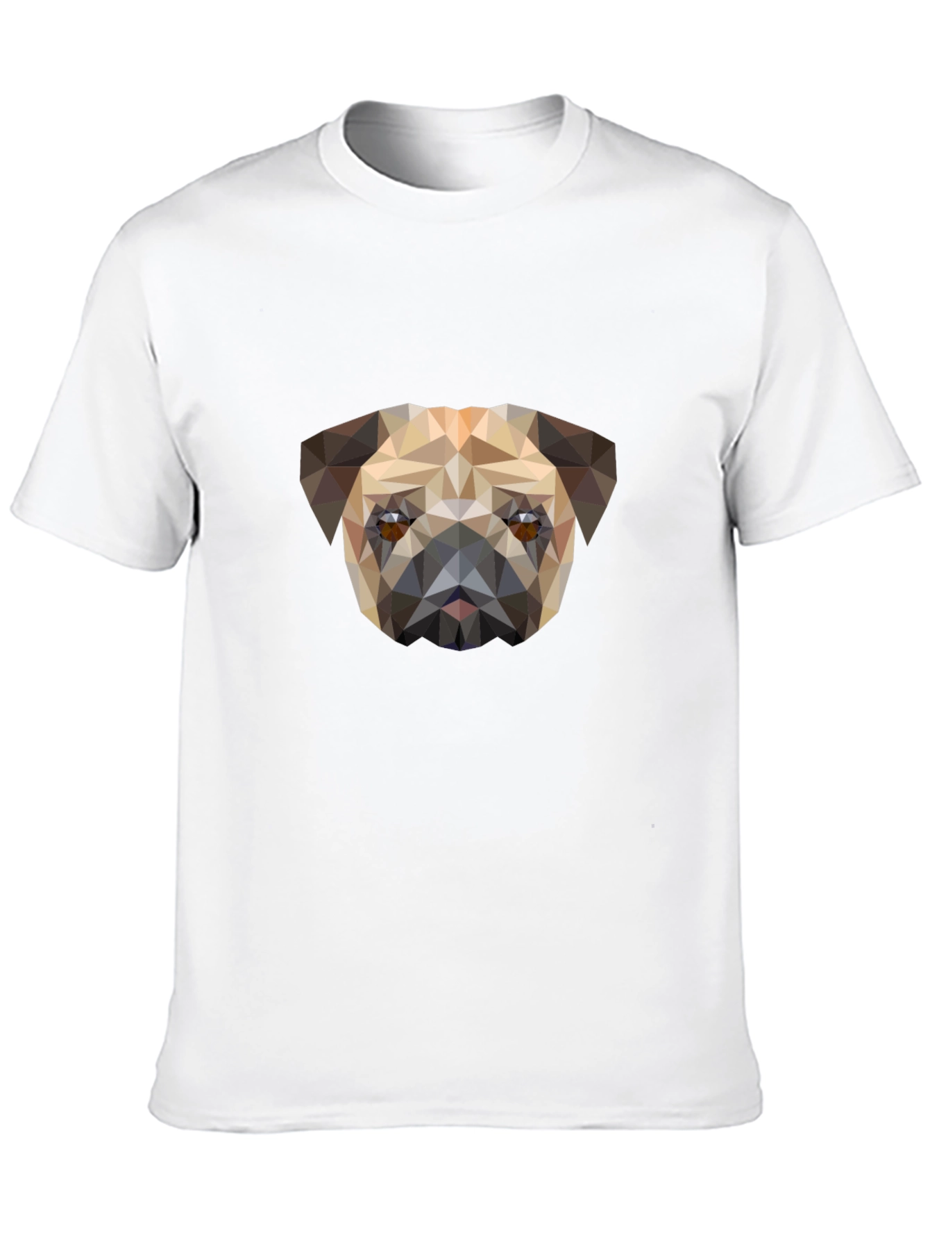 Geometric Pug Graphic Tee - Modern Style