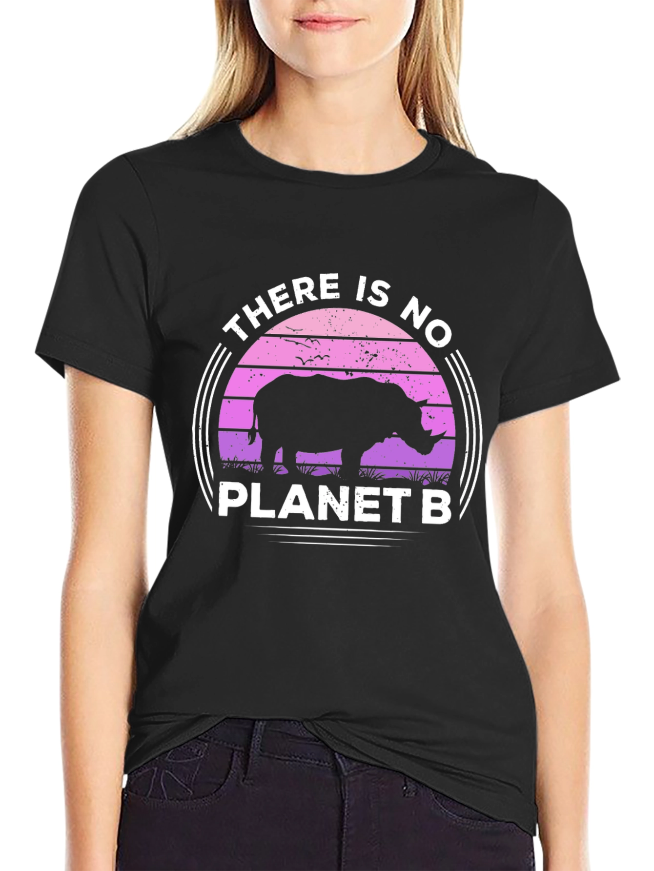 No Planet B Rhino Graphic Tee - Eco-Friendly Shirt