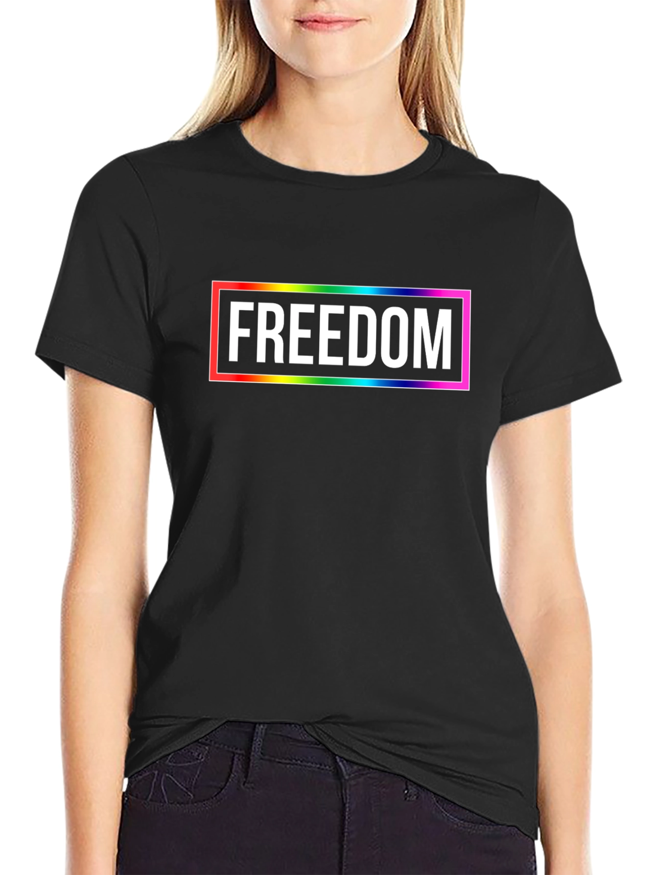 Freedom Rainbow Graphic Tee - Unisex T-Shirt
