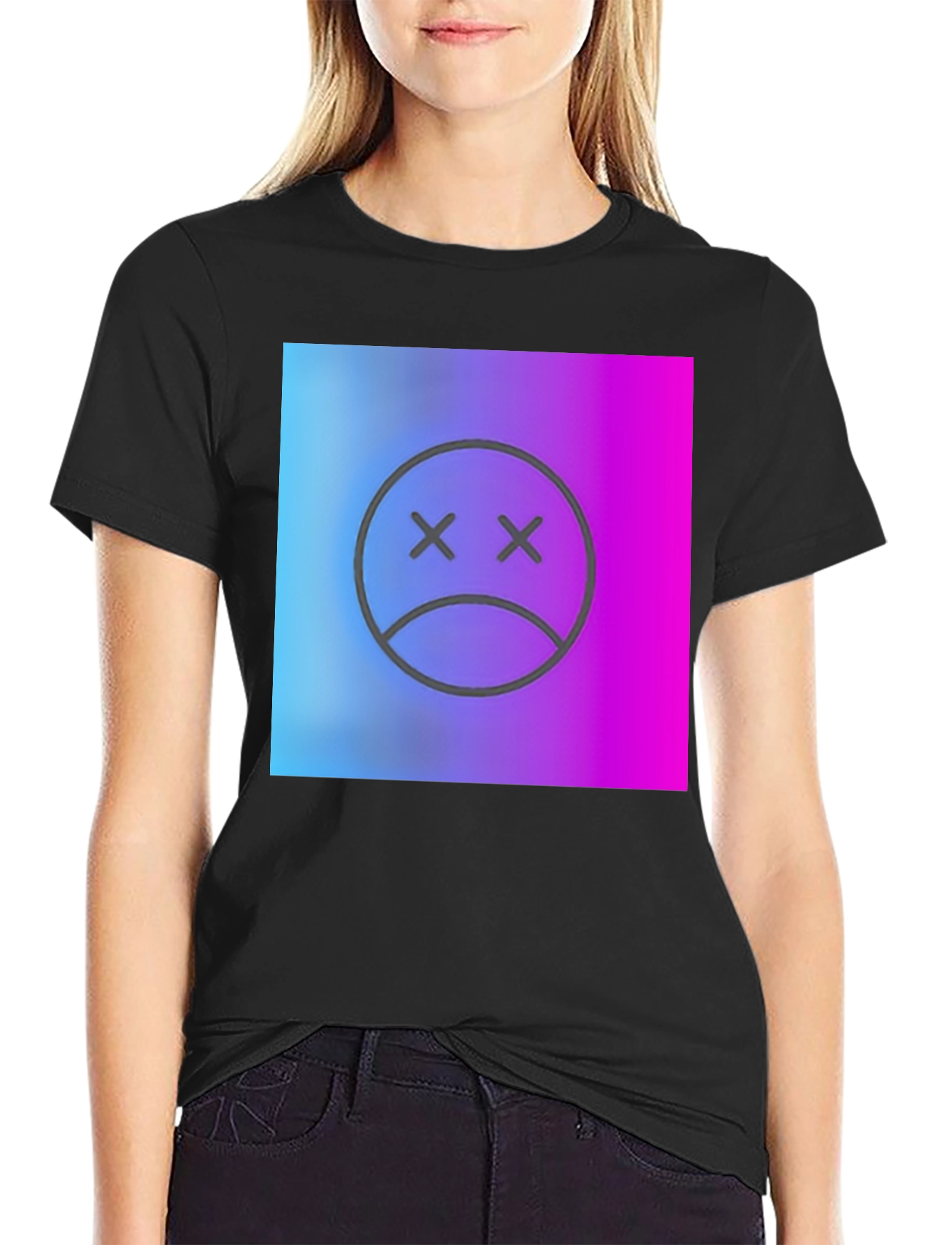 Sad Face Gradient T-Shirt