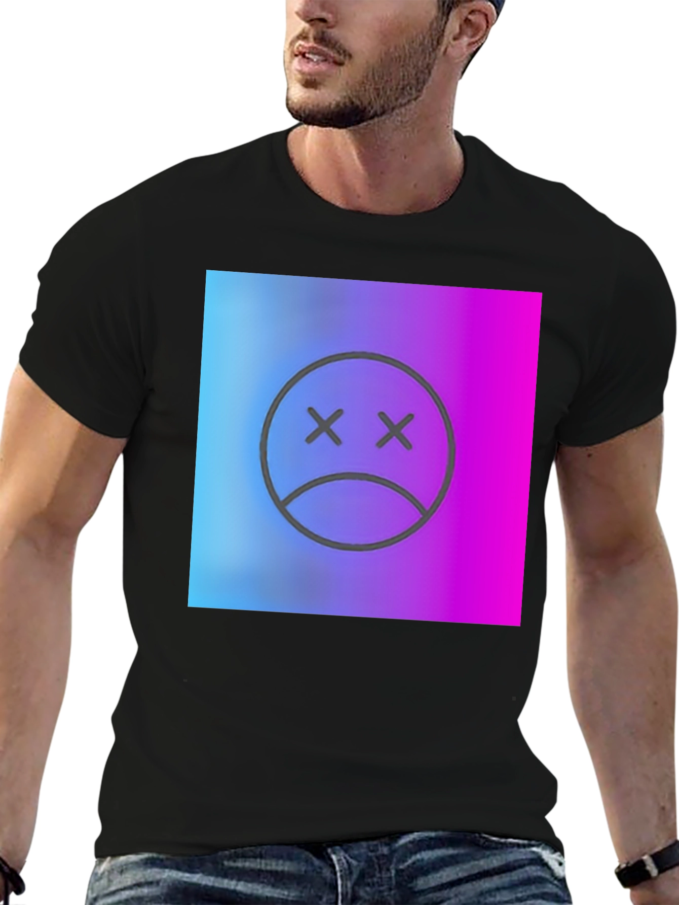 Sad Face Gradient T-Shirt