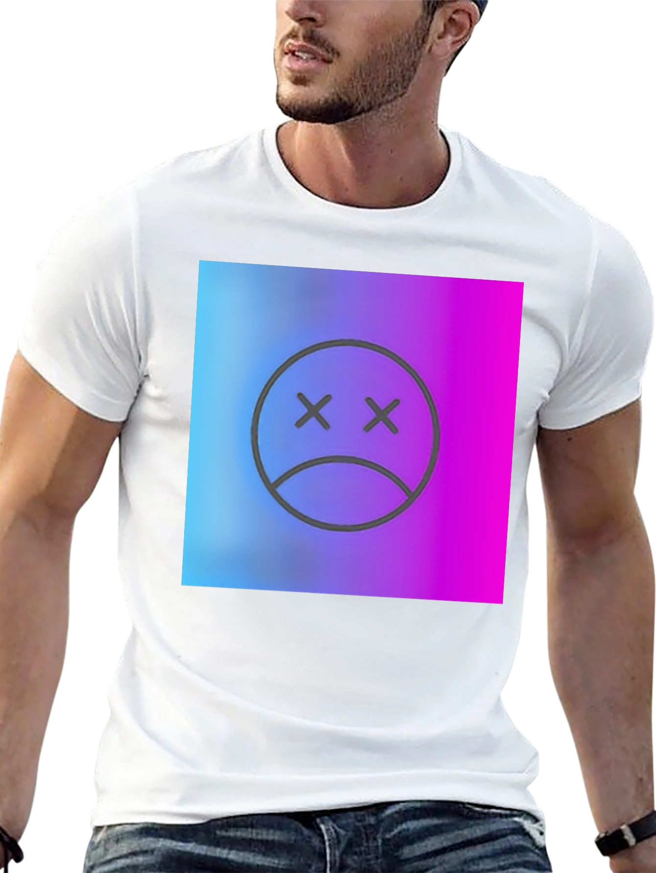 Sad Face Gradient T-Shirt