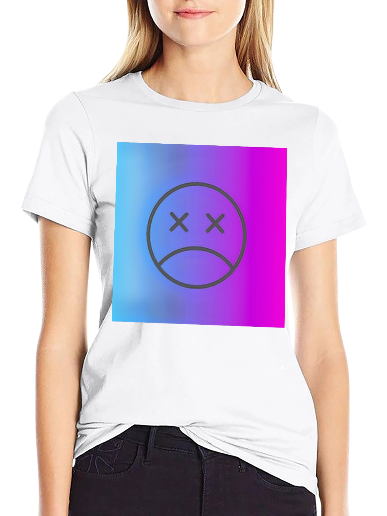 Sad Face Gradient T-Shirt