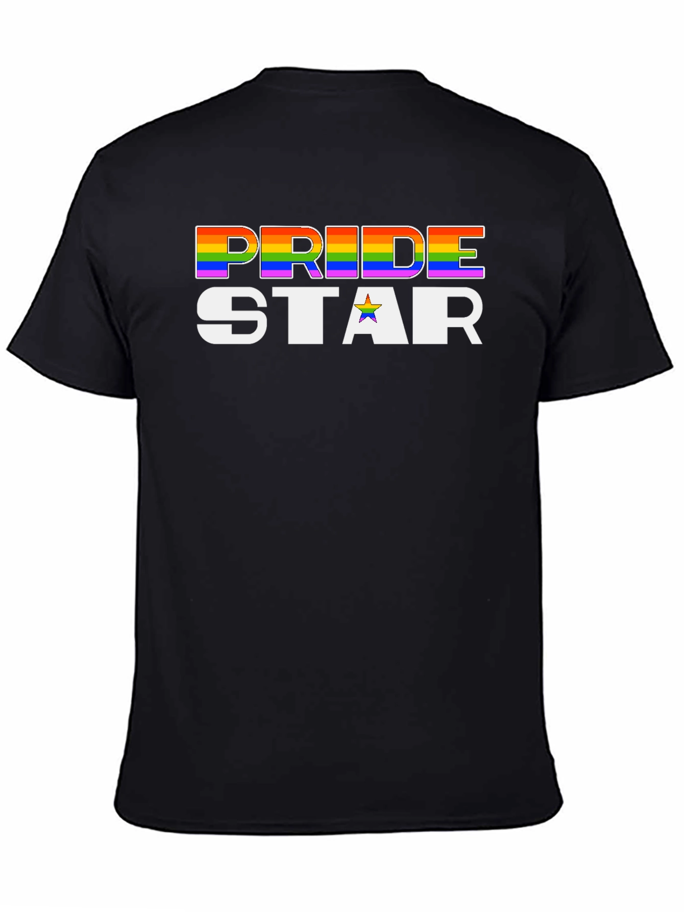 Pride Star Graphic T-Shirt - Black