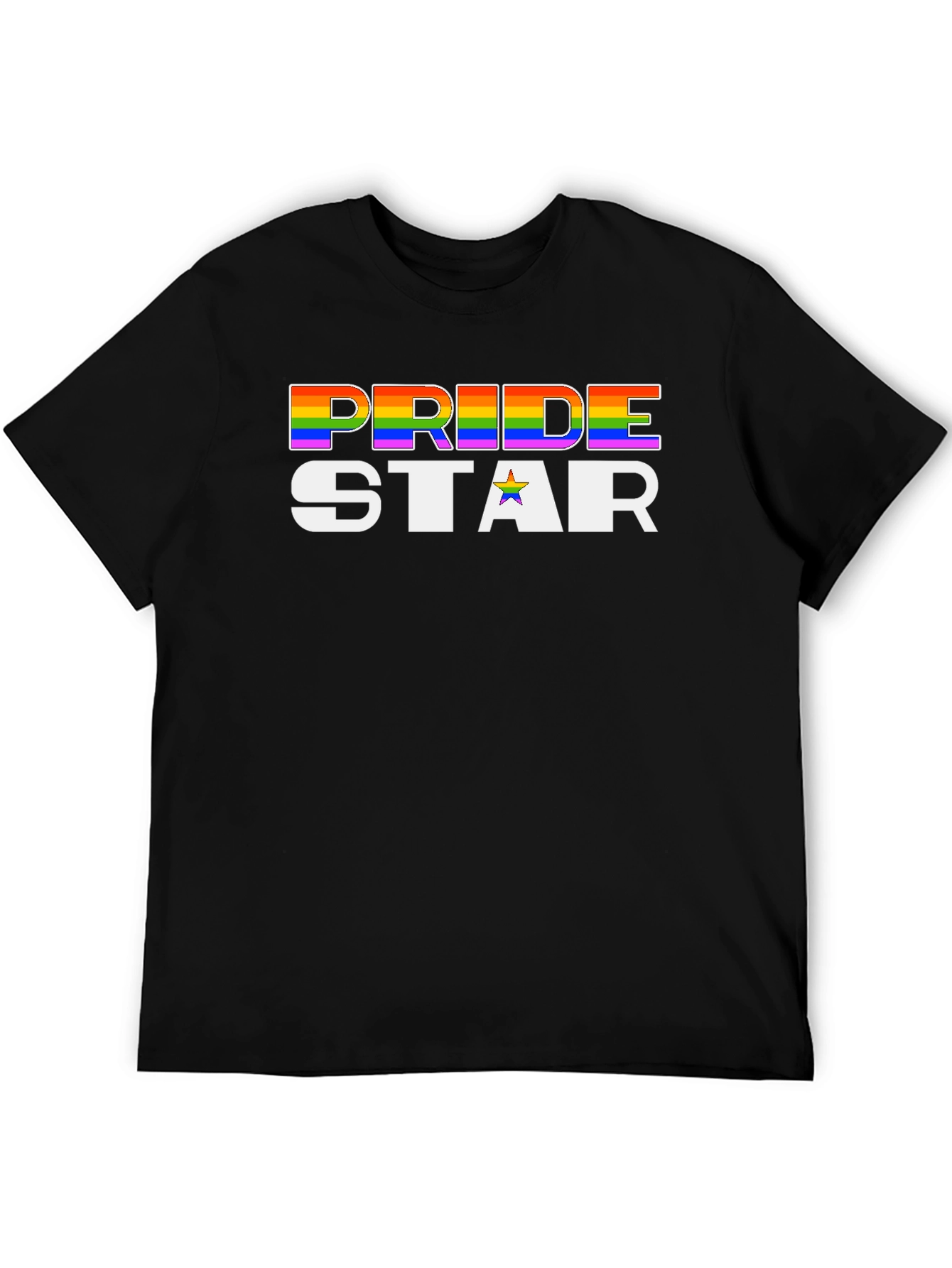 Pride Star Graphic T-Shirt - Black