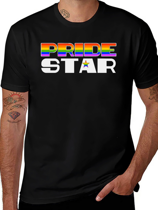 Pride Star Graphic T-Shirt - Black