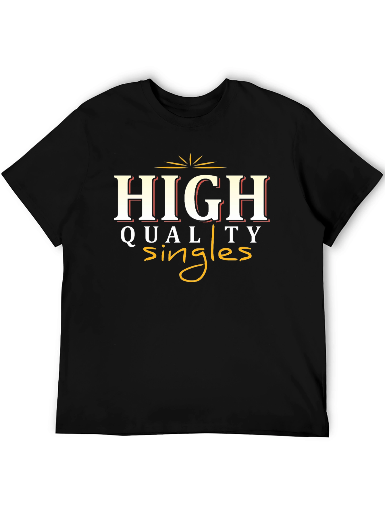 High Quality Singles Black Graphic Tee