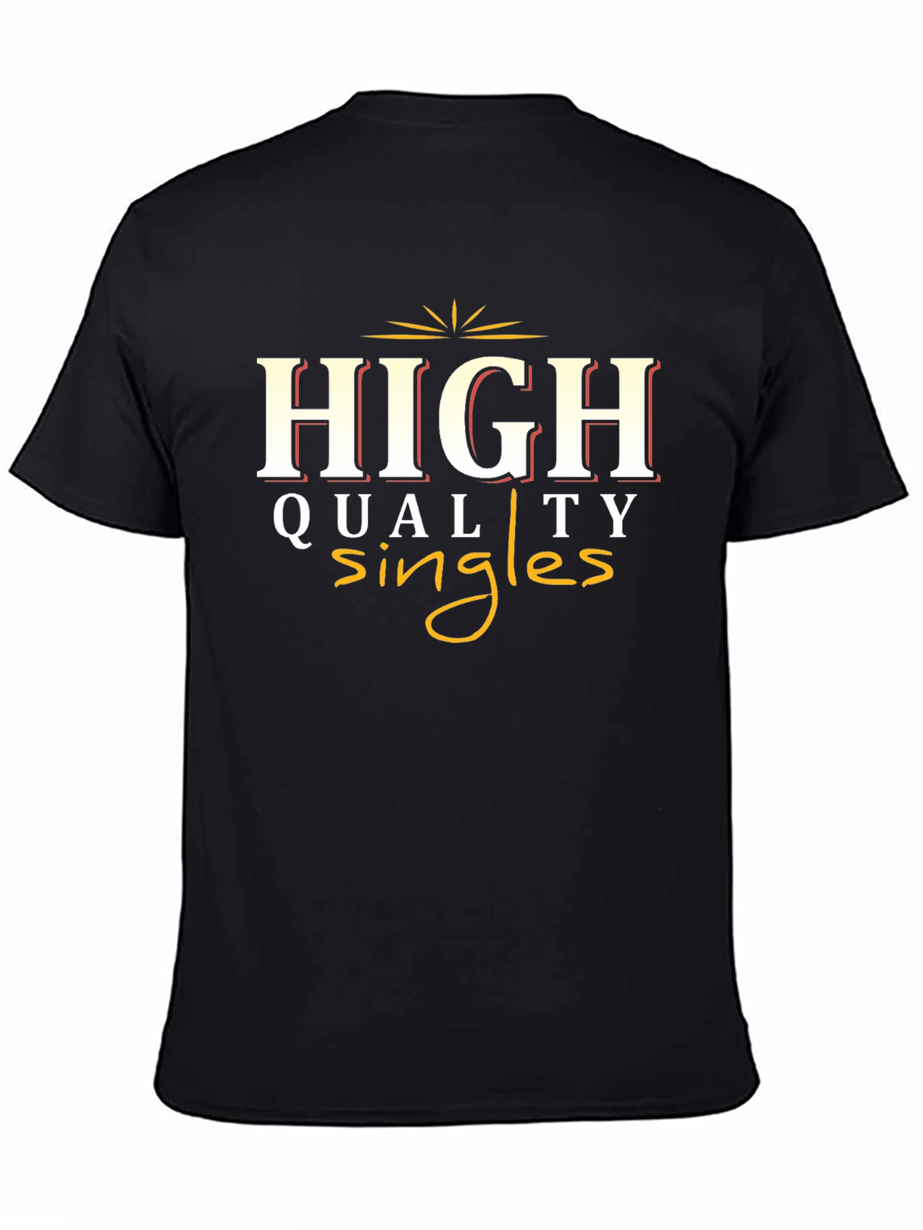 High Quality Singles Black Graphic Tee