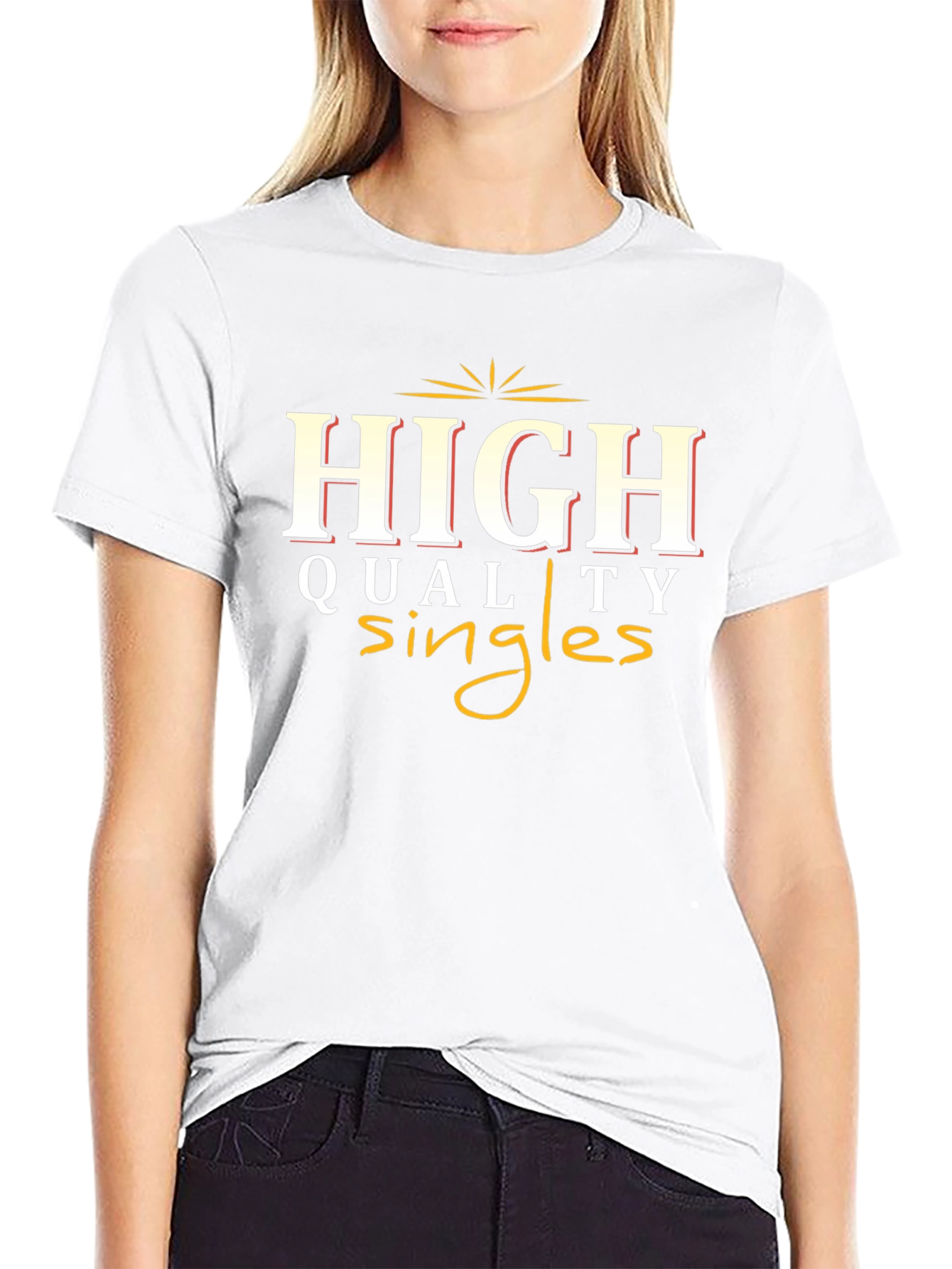 High Quality Singles Black Graphic Tee