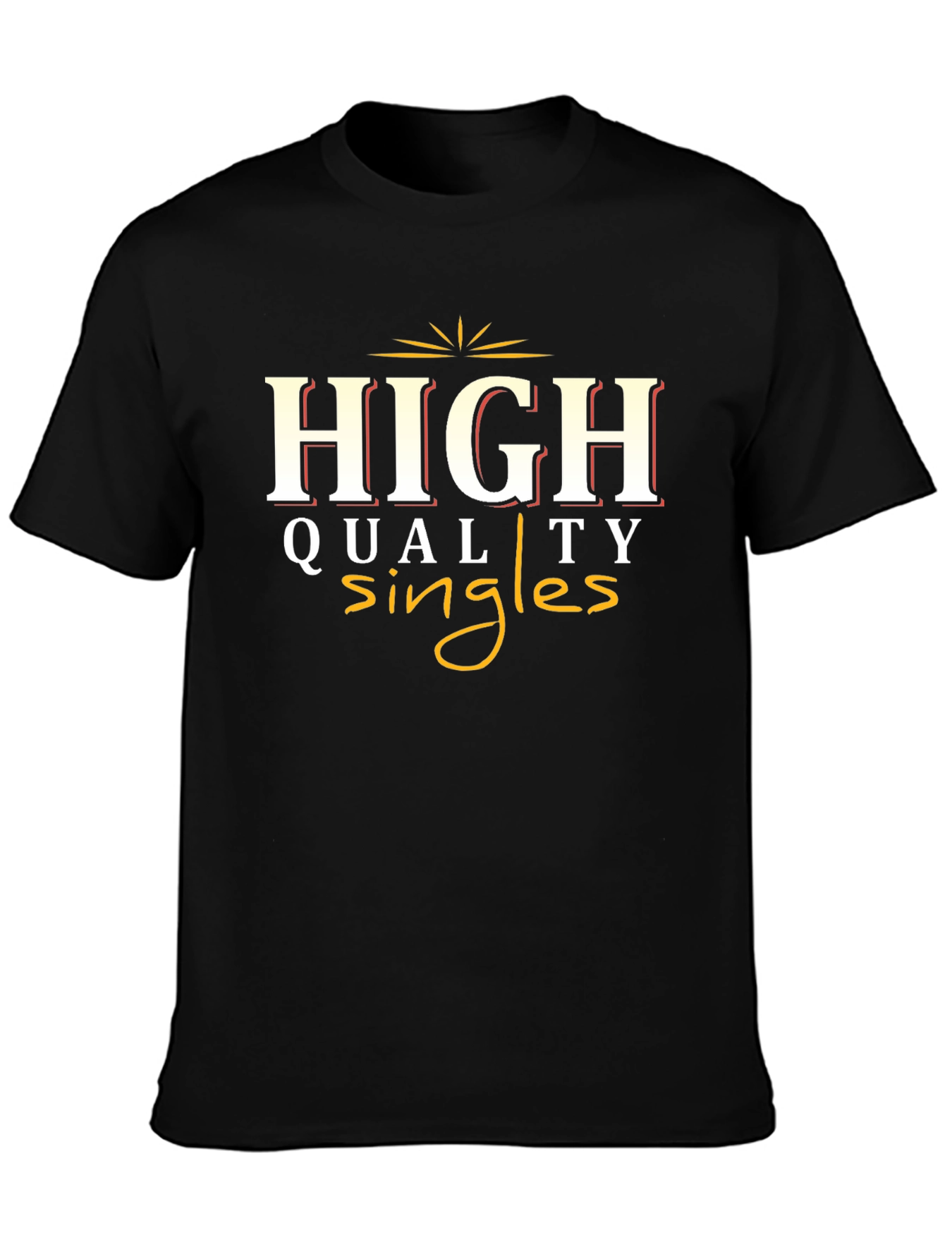 High Quality Singles Black Graphic Tee