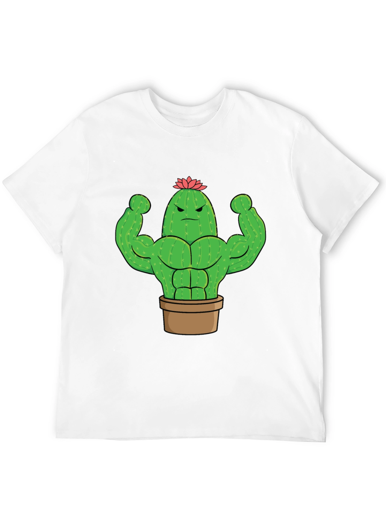 Buff Cactus Graphic Tee - Black Cotton T-Shirt