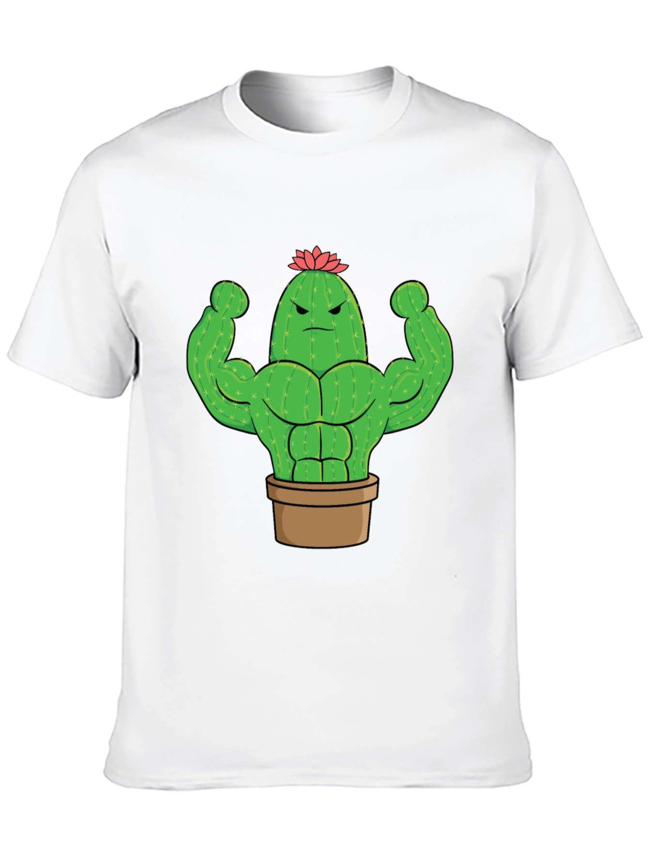 Buff Cactus Graphic Tee - Black Cotton T-Shirt