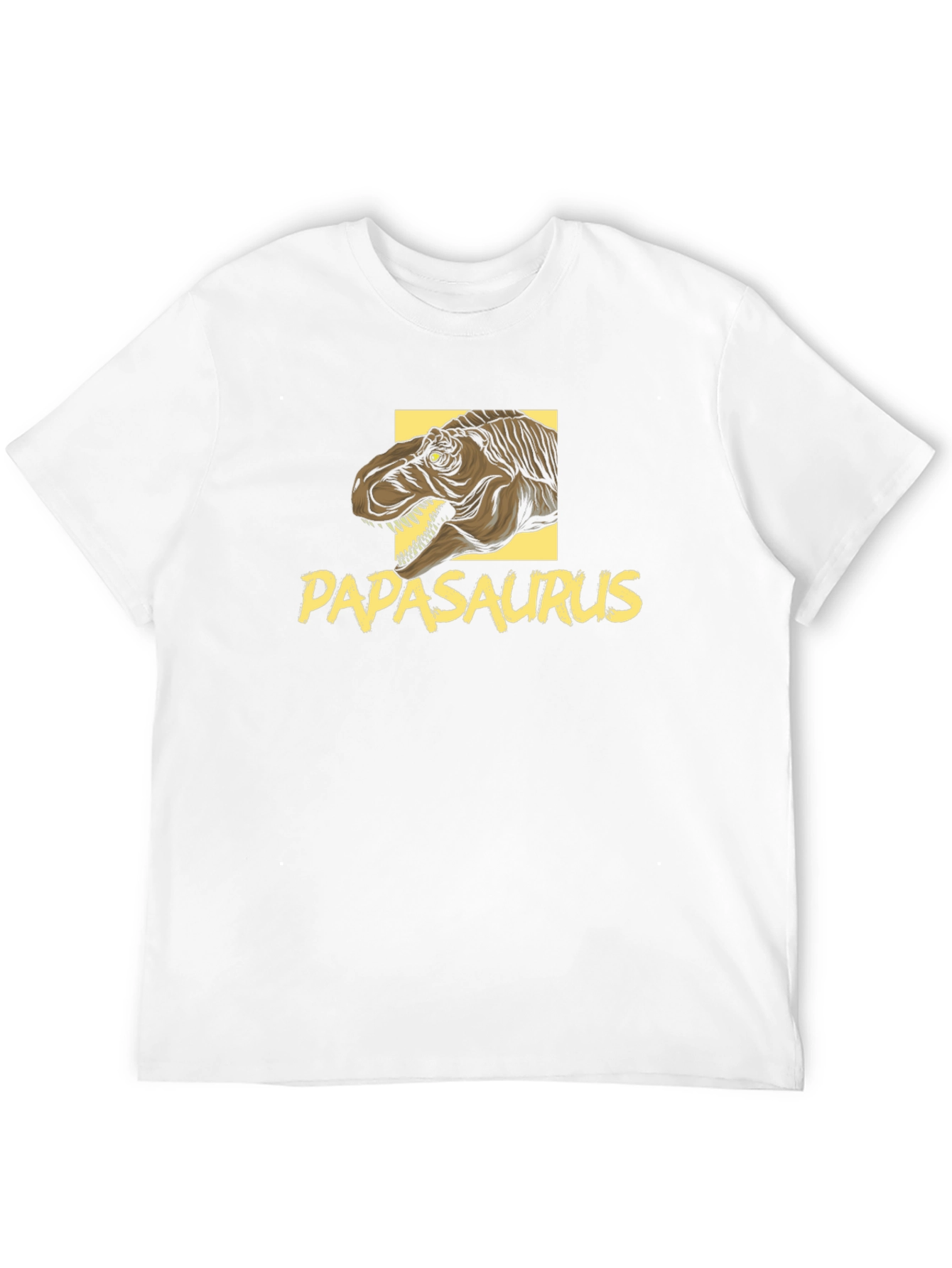 Papasaurus Dinosaur Graphic Black T-Shirt