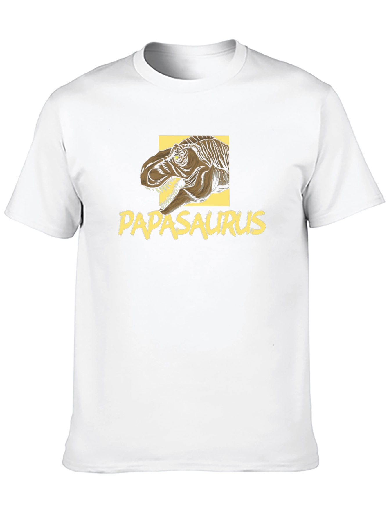 Papasaurus Dinosaur Graphic Black T-Shirt