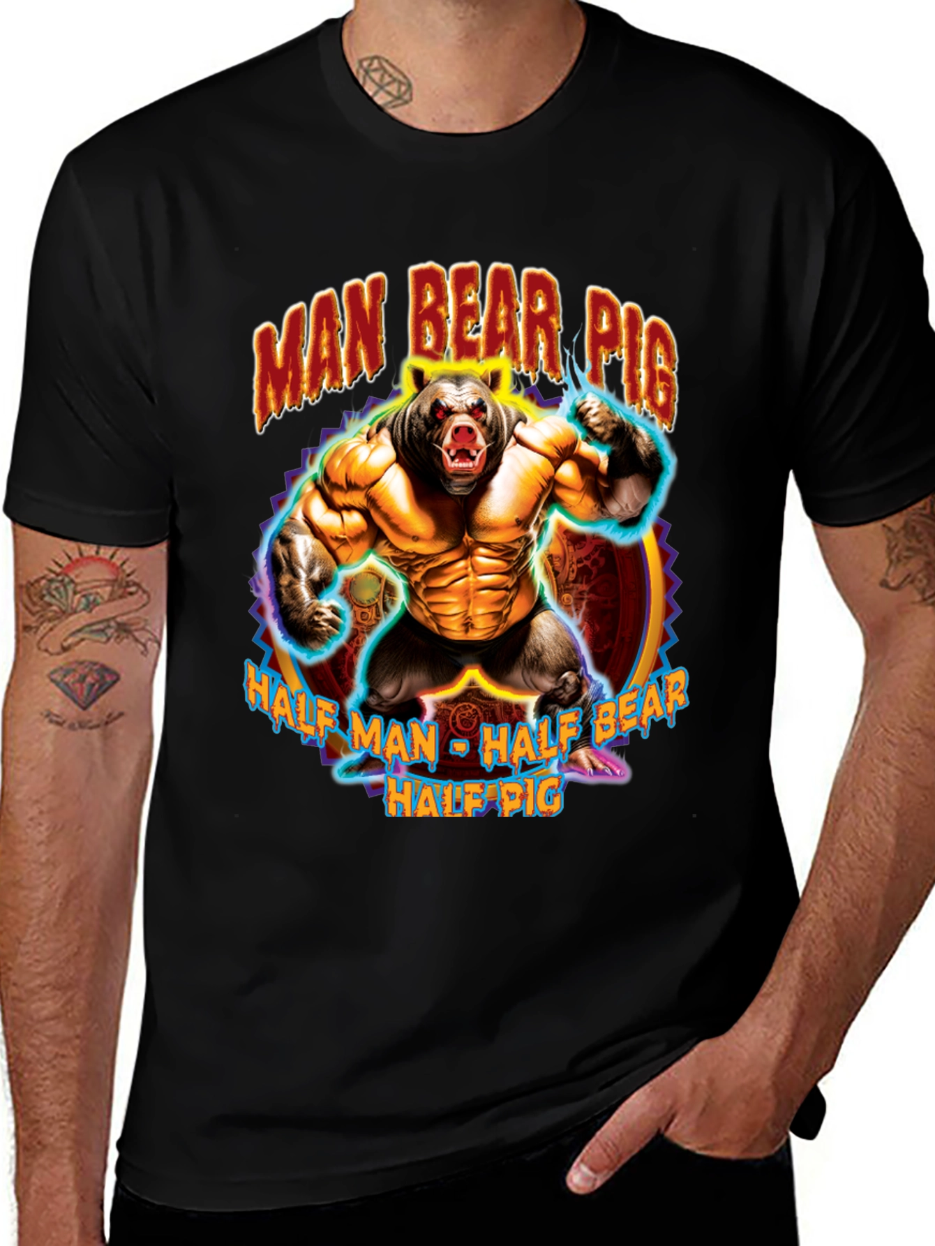 Man Bear Pig Graphic T-Shirt
