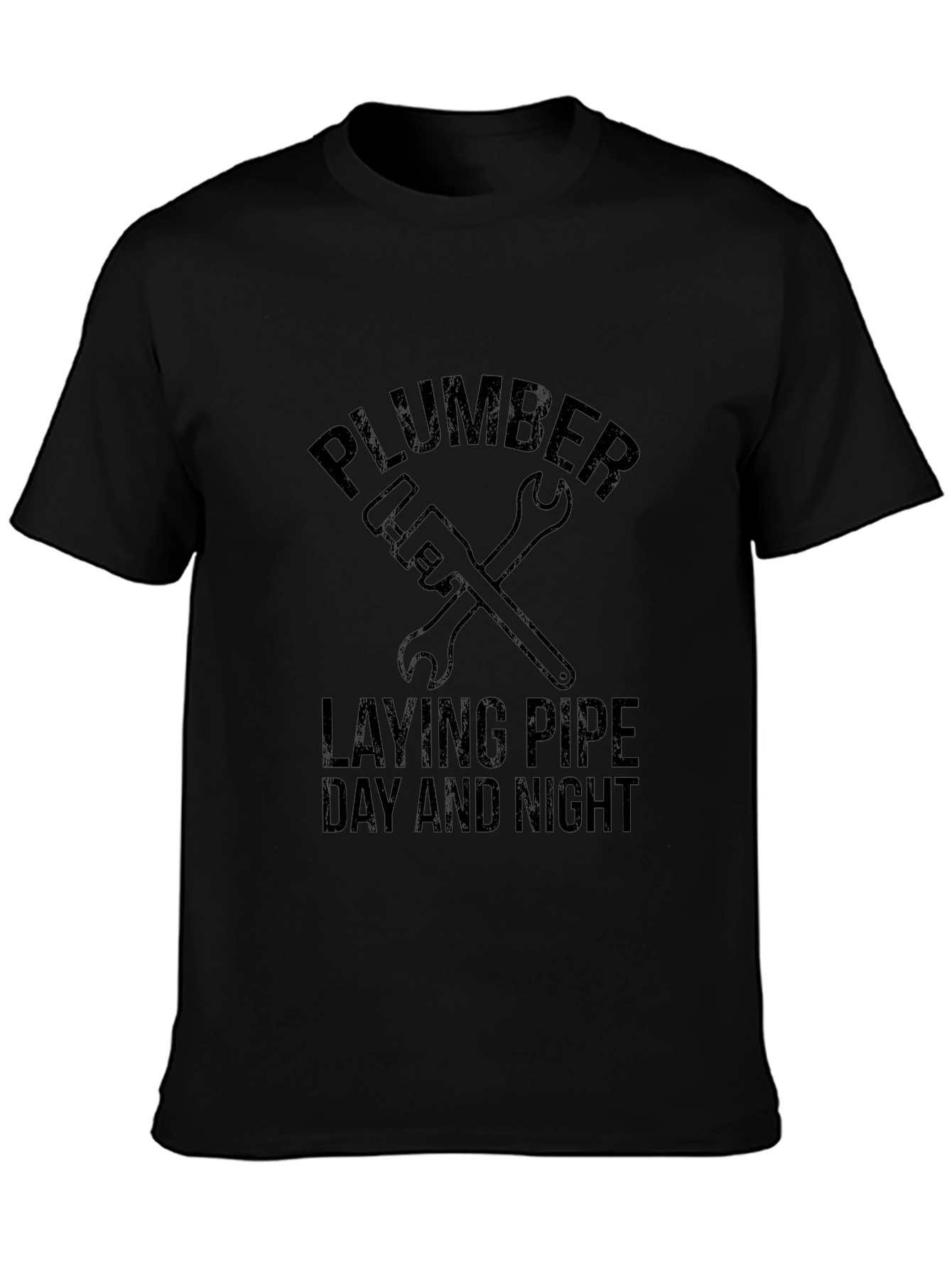 Plumber Laying Pipe Funny Graphic Tee