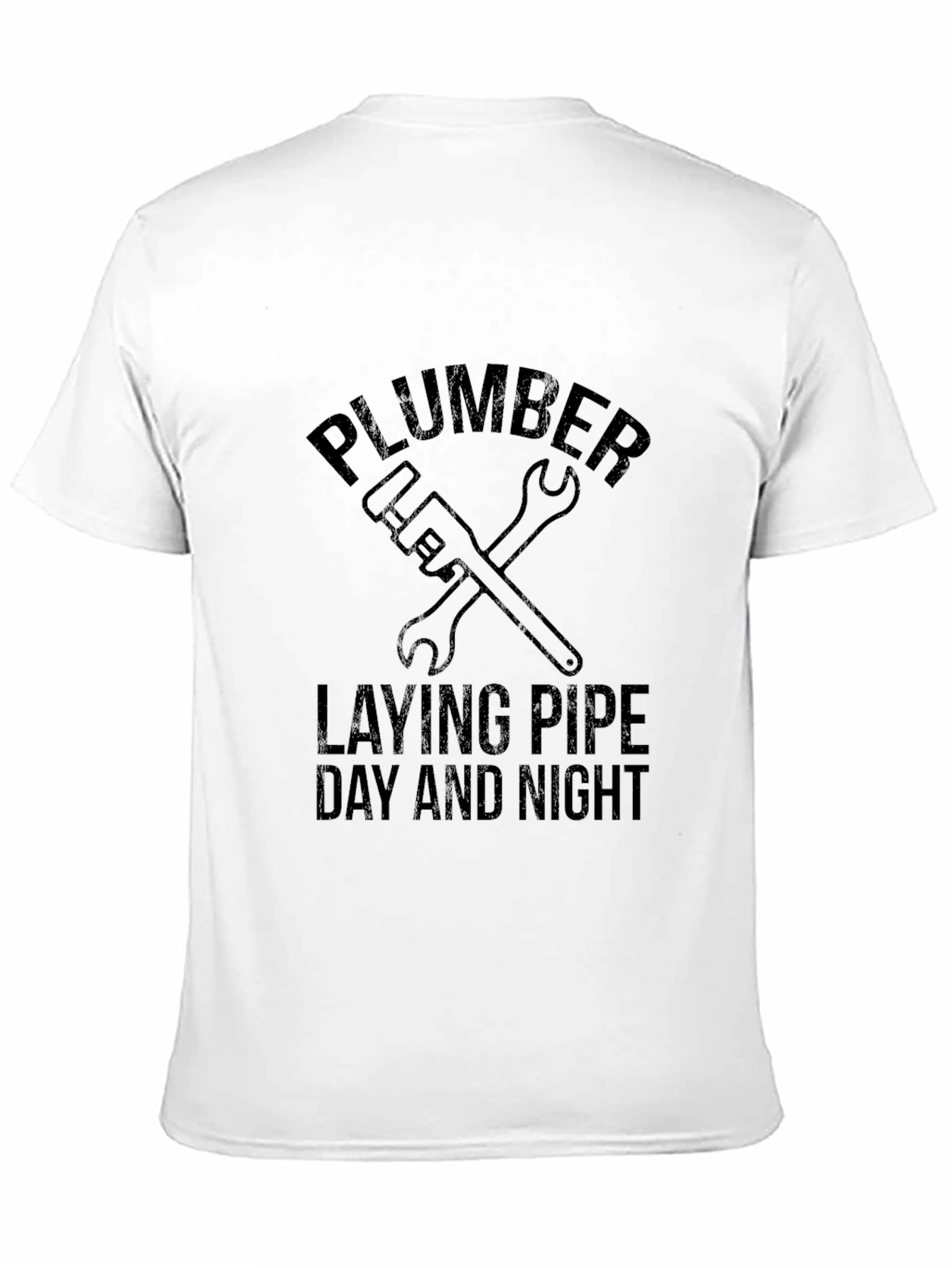 Plumber Laying Pipe Funny Graphic Tee