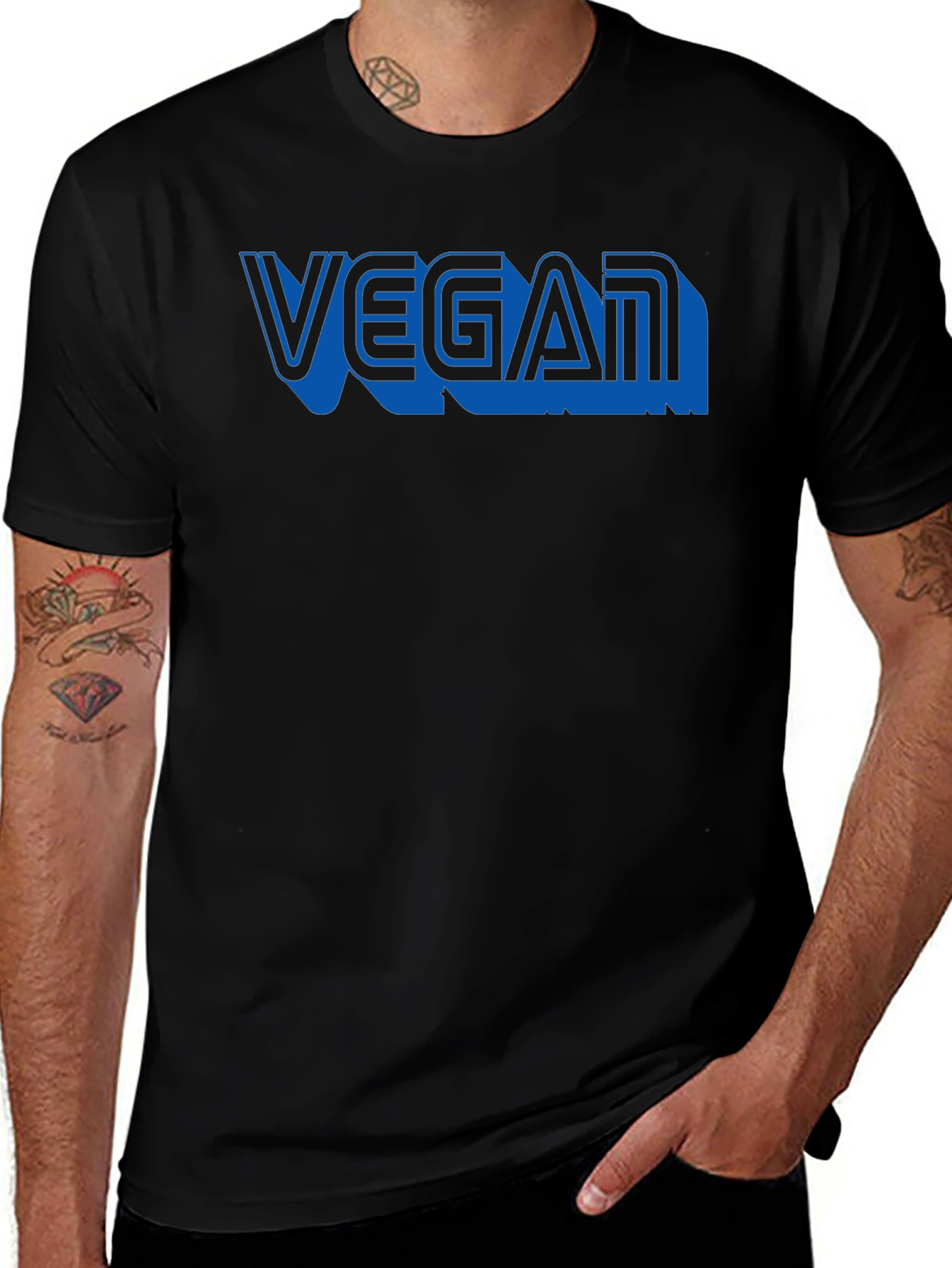 Vegan Graphic Tee - Black