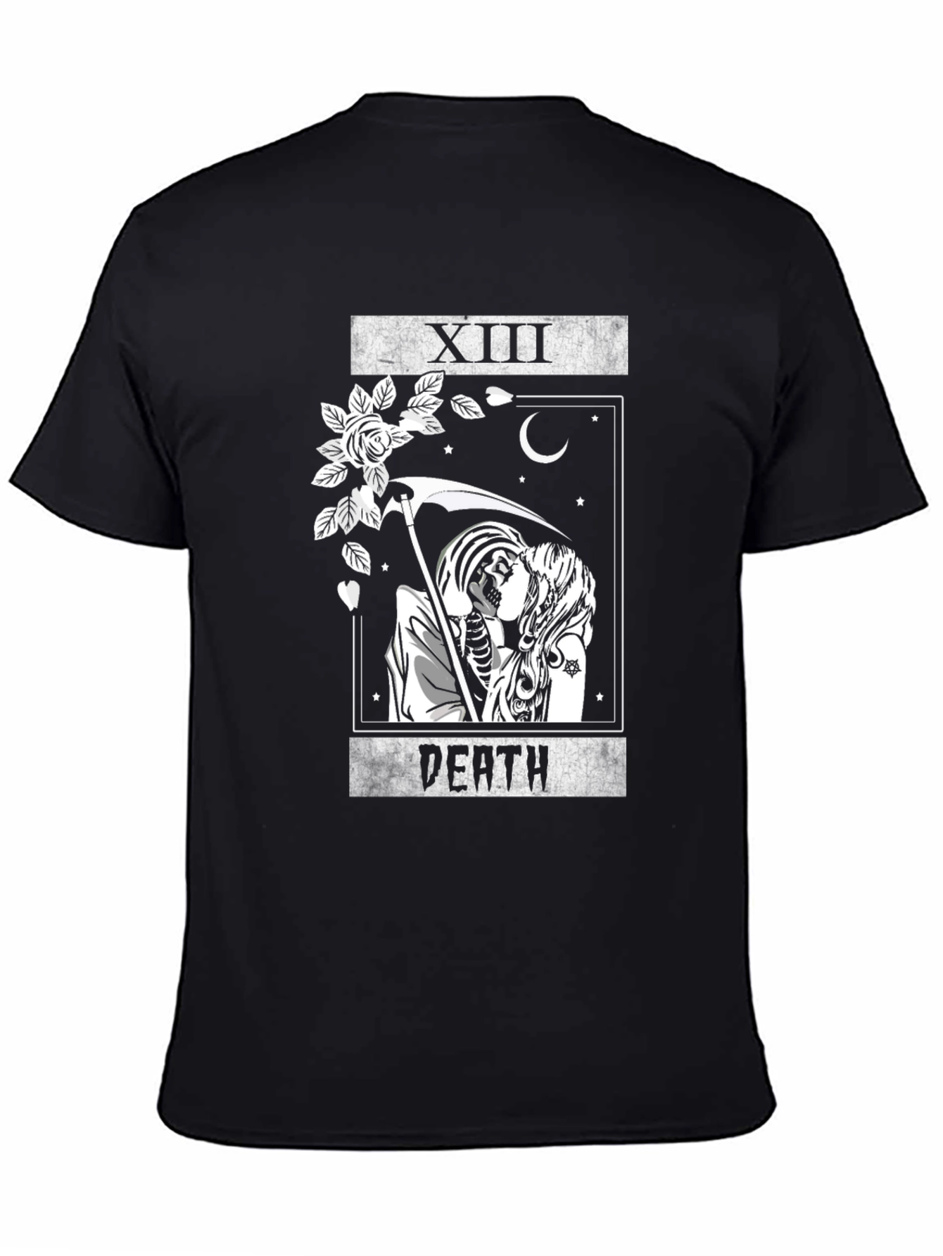 Death Tarot Card Graphic T-Shirt - Gothic Aesthetic Tee